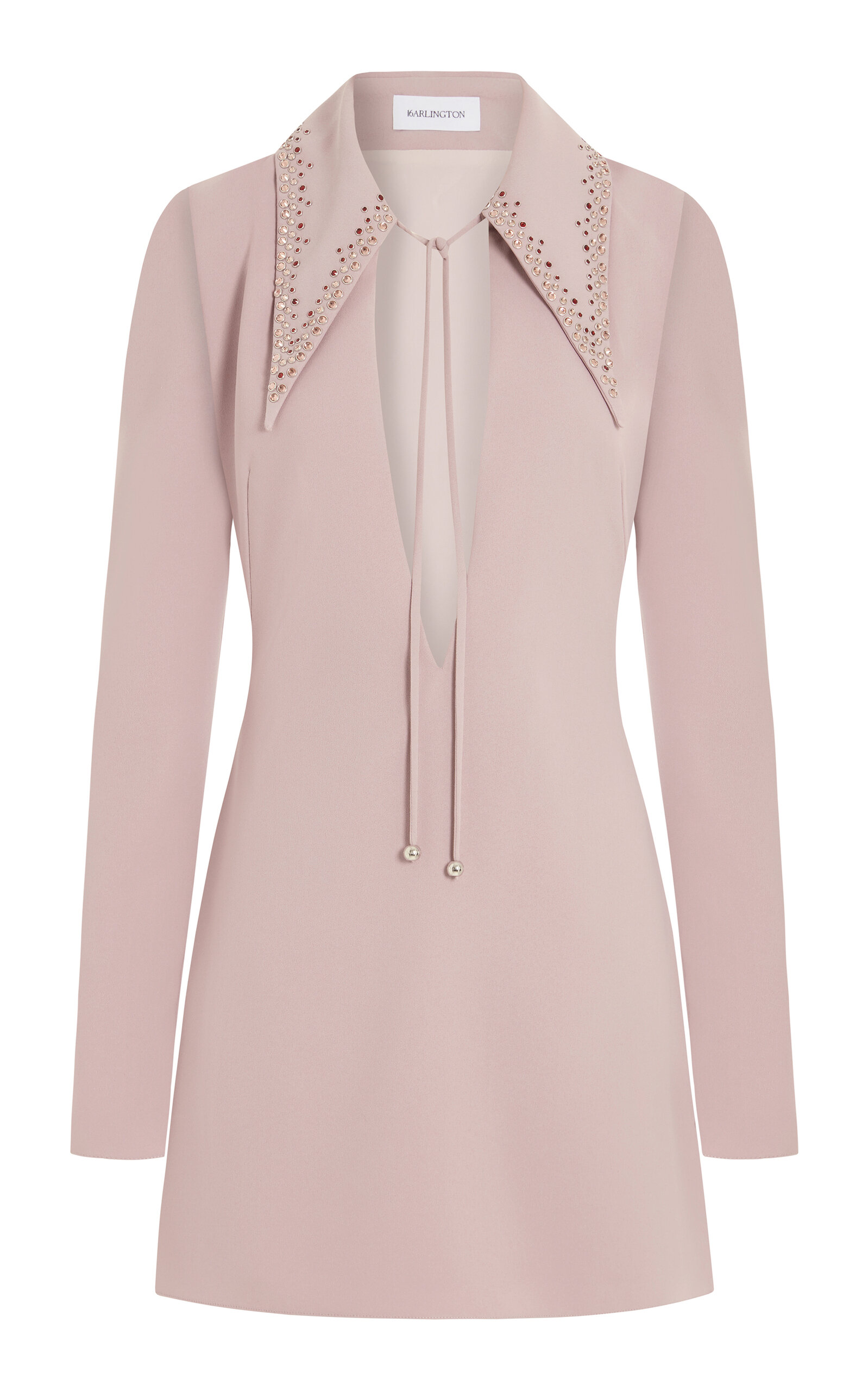 16arlington Imre Embellished Crepe Mini Dress In Pink