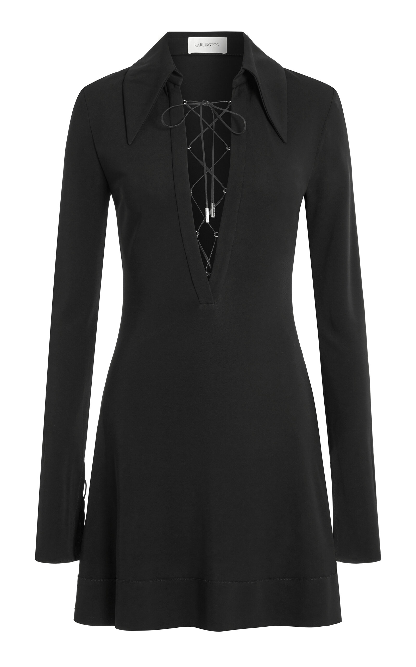 16arlington Mala Lace-up Mini Dress In Black