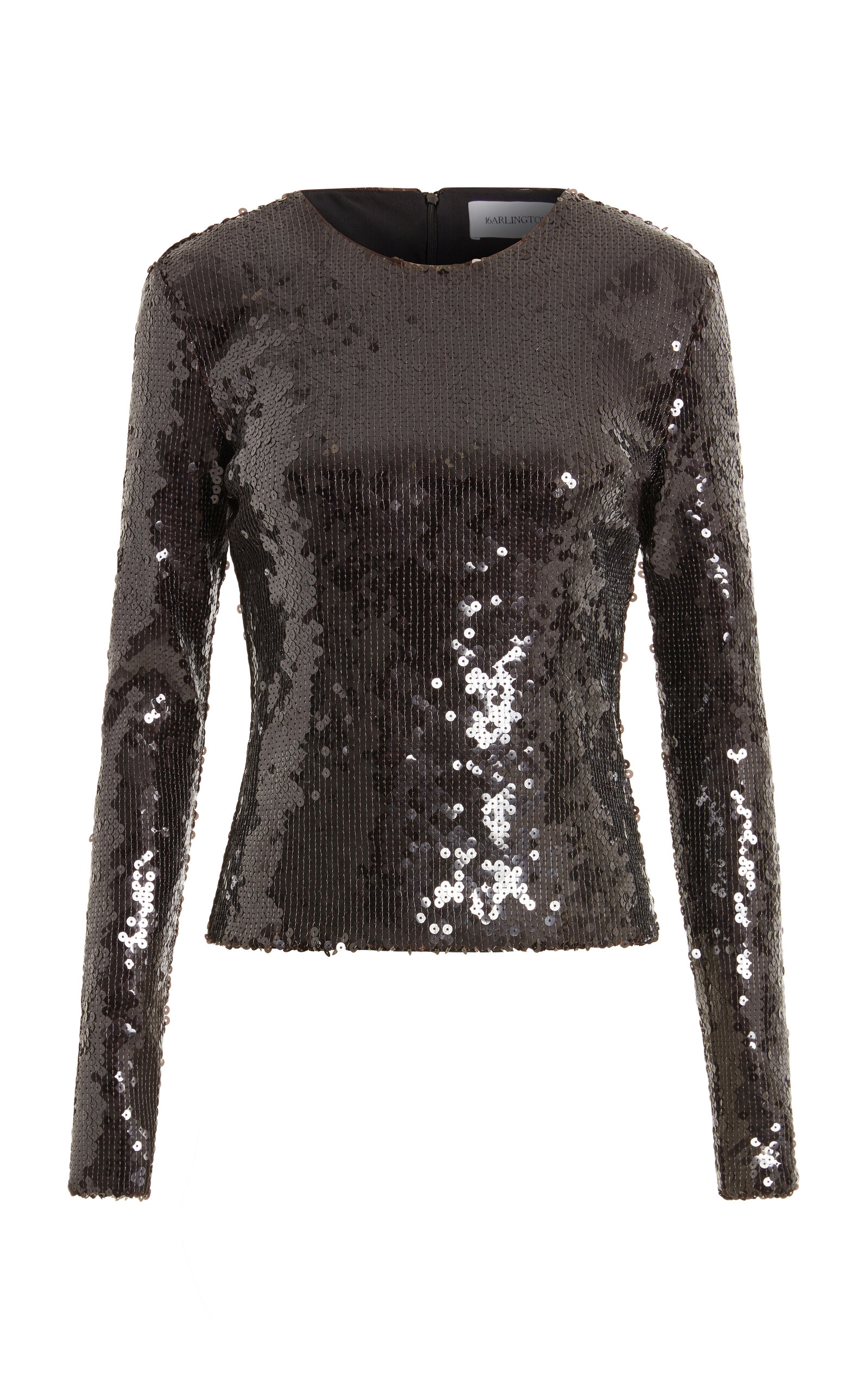 16arlington Tanith Sequined Mesh Top In Brown