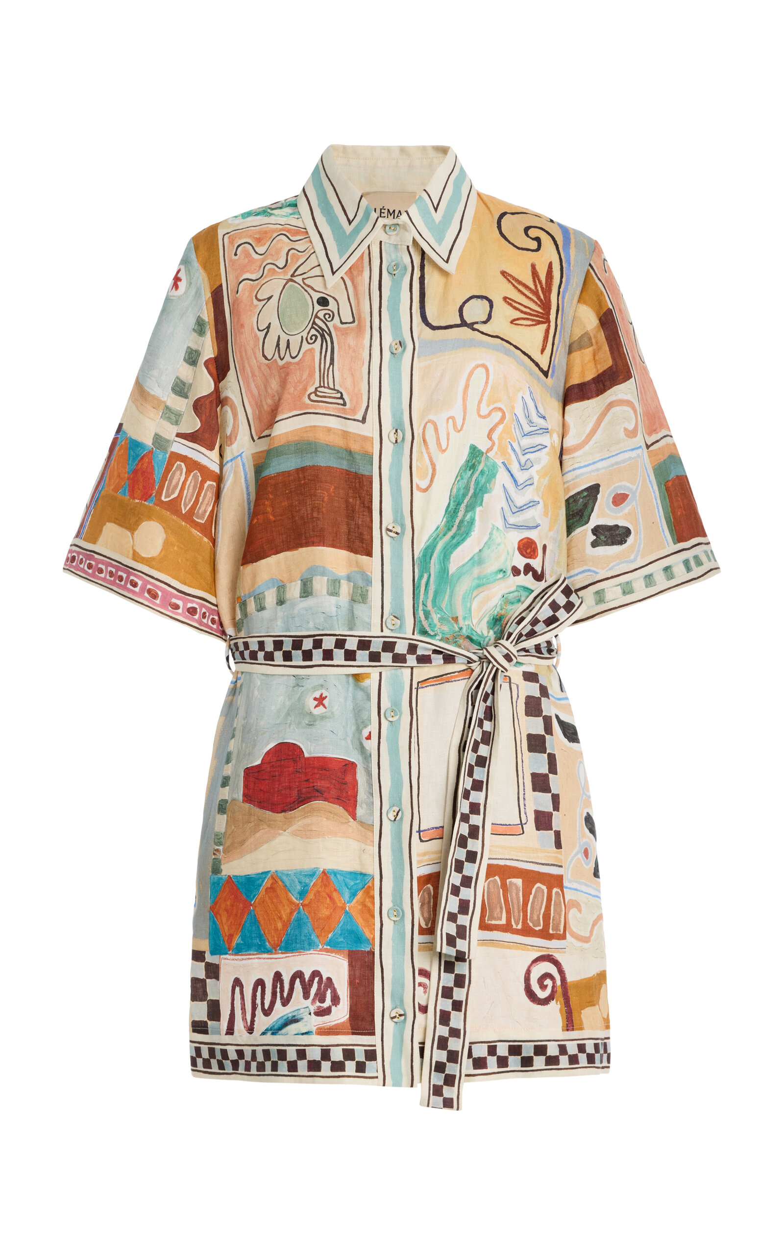 ALÉMAIS Michelle Linen Mini Dress