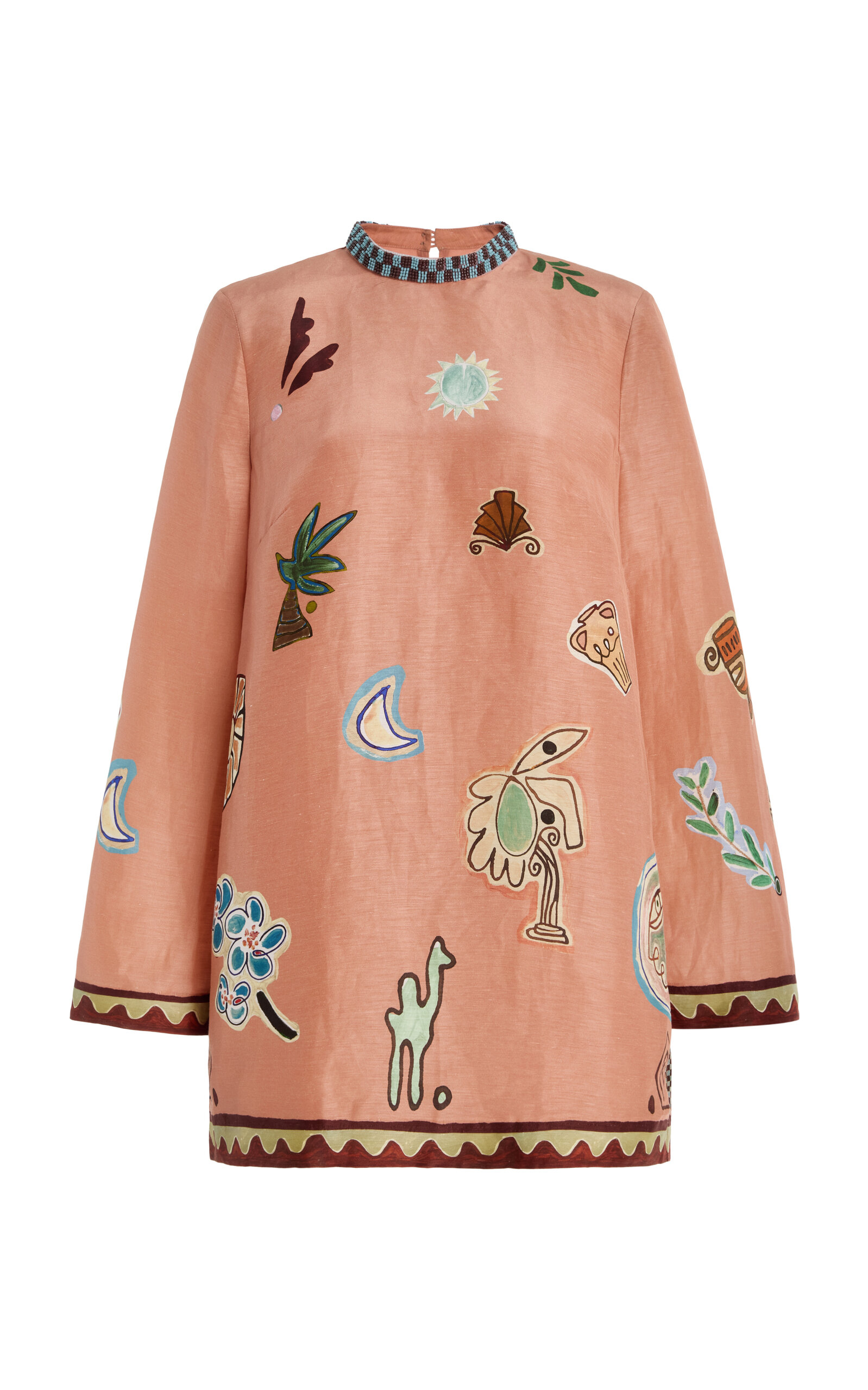 ALÉMAIS Laurence Linen-Silk Mini Dress