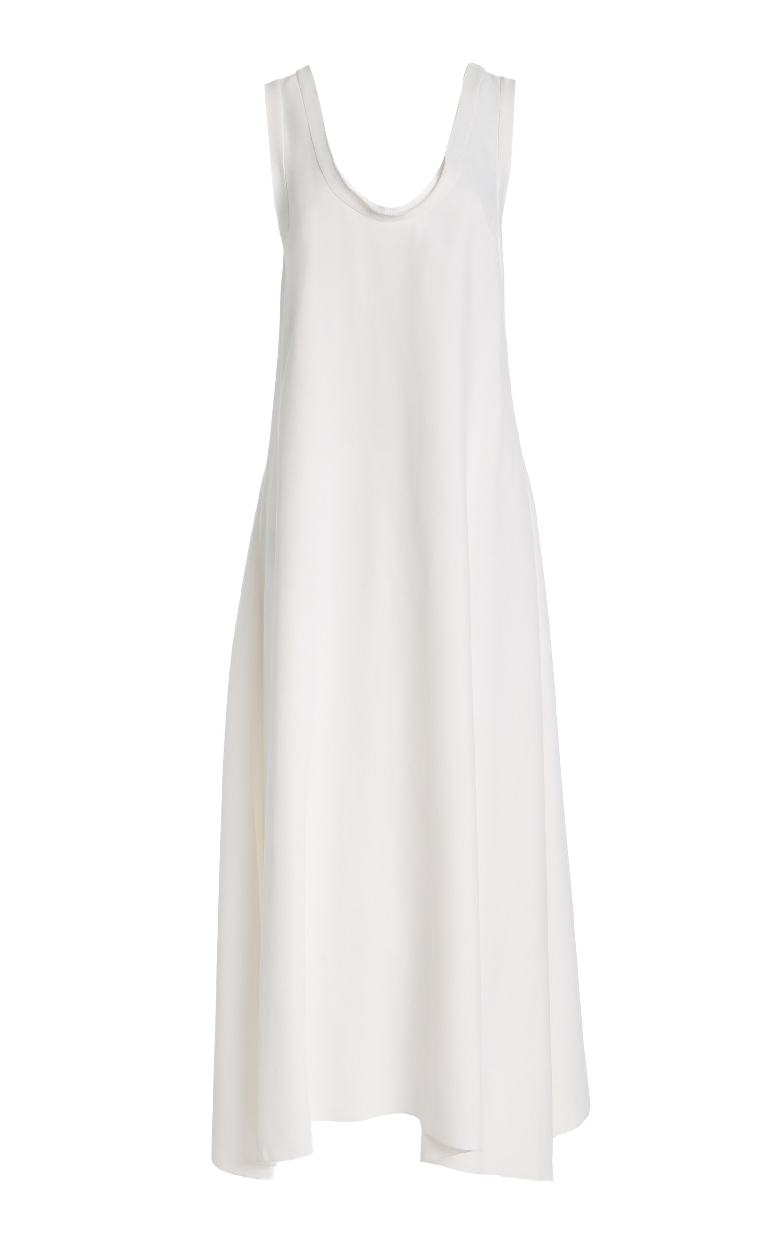 Fforme Renelle Twill Maxi Dress In White
