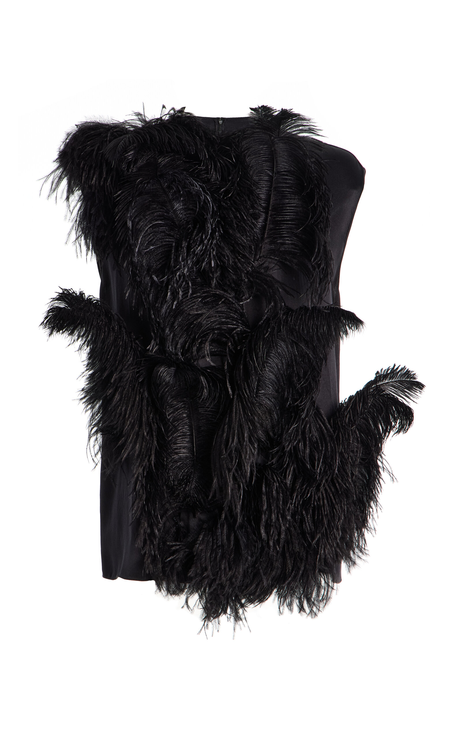 FFORME Manon Feather-Embroidered Satin T-Shirt