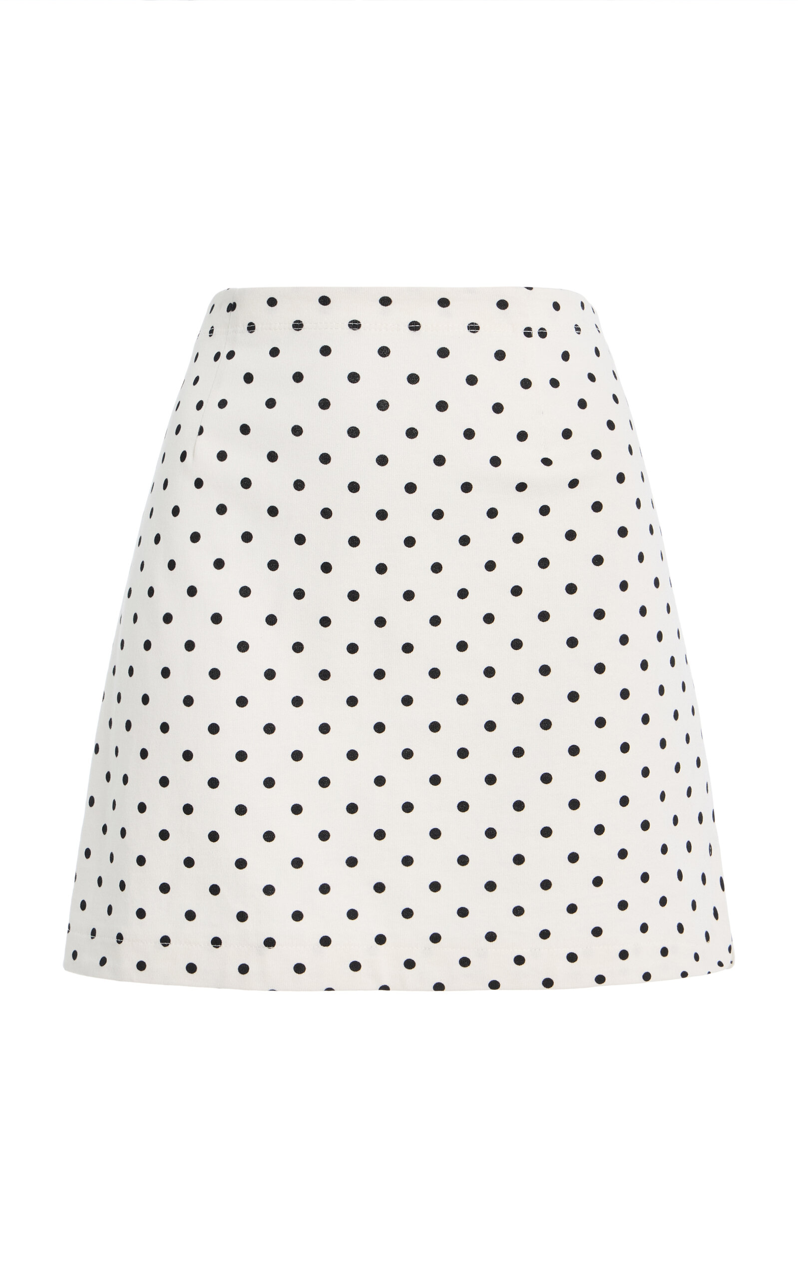 Posse Exclusive Bea Polka-dot Cotton Mini Skirt In White