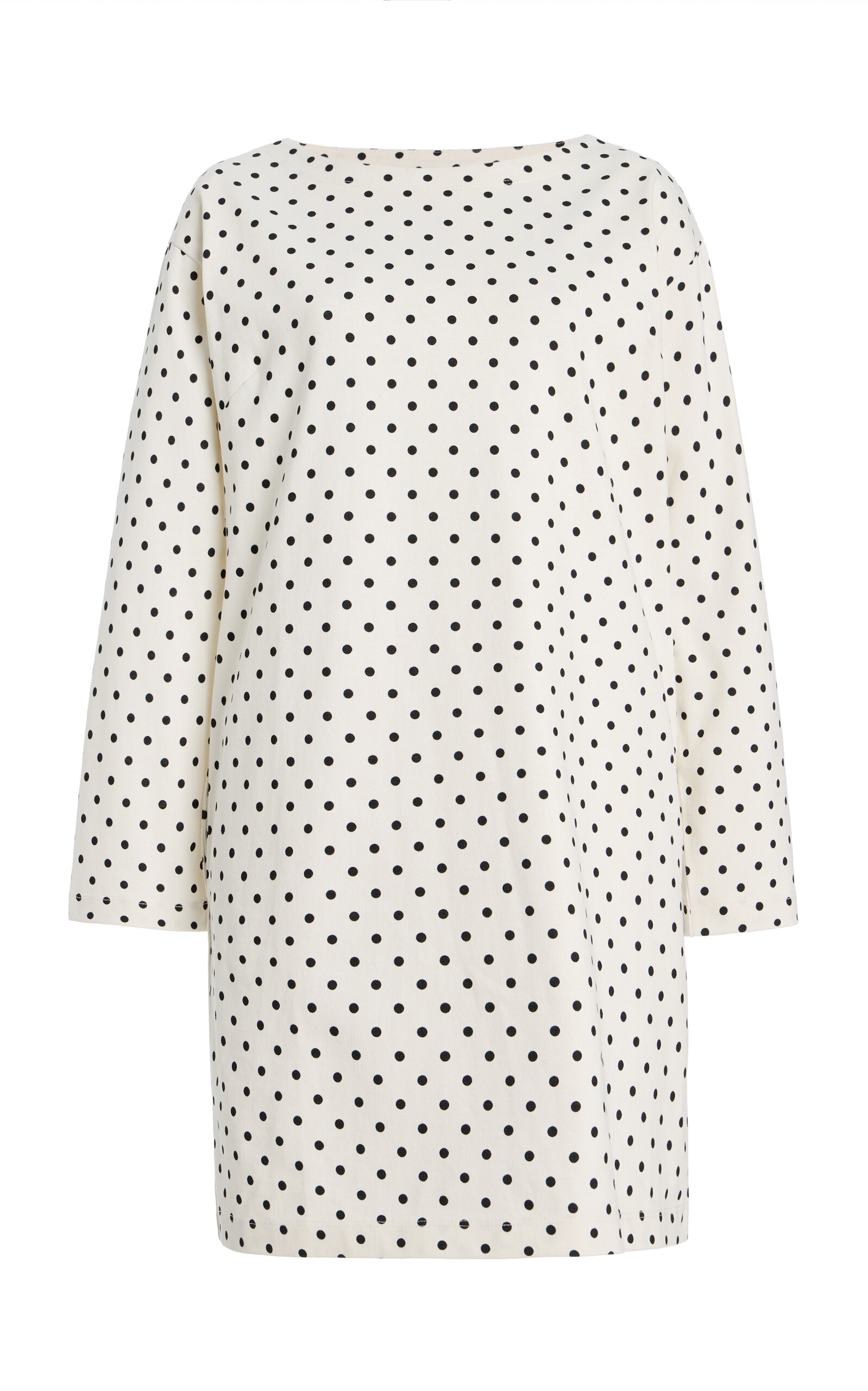 Posse Exclusive Bea Polka-dot Cotton Mini Dress In White