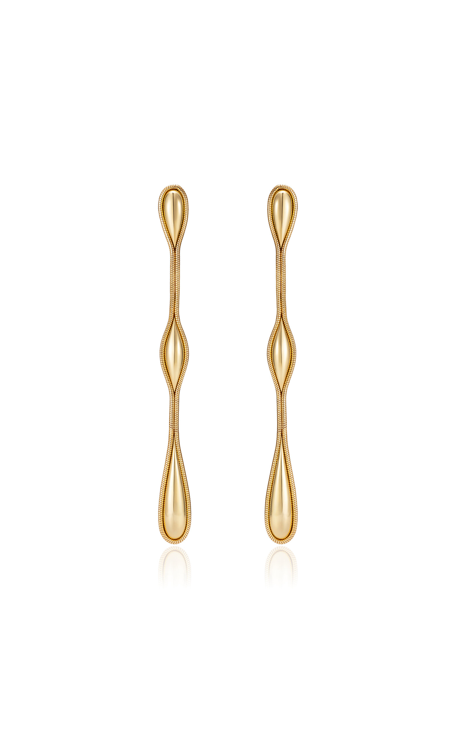 18k Yellow Gold Fluid Gold Earrings
