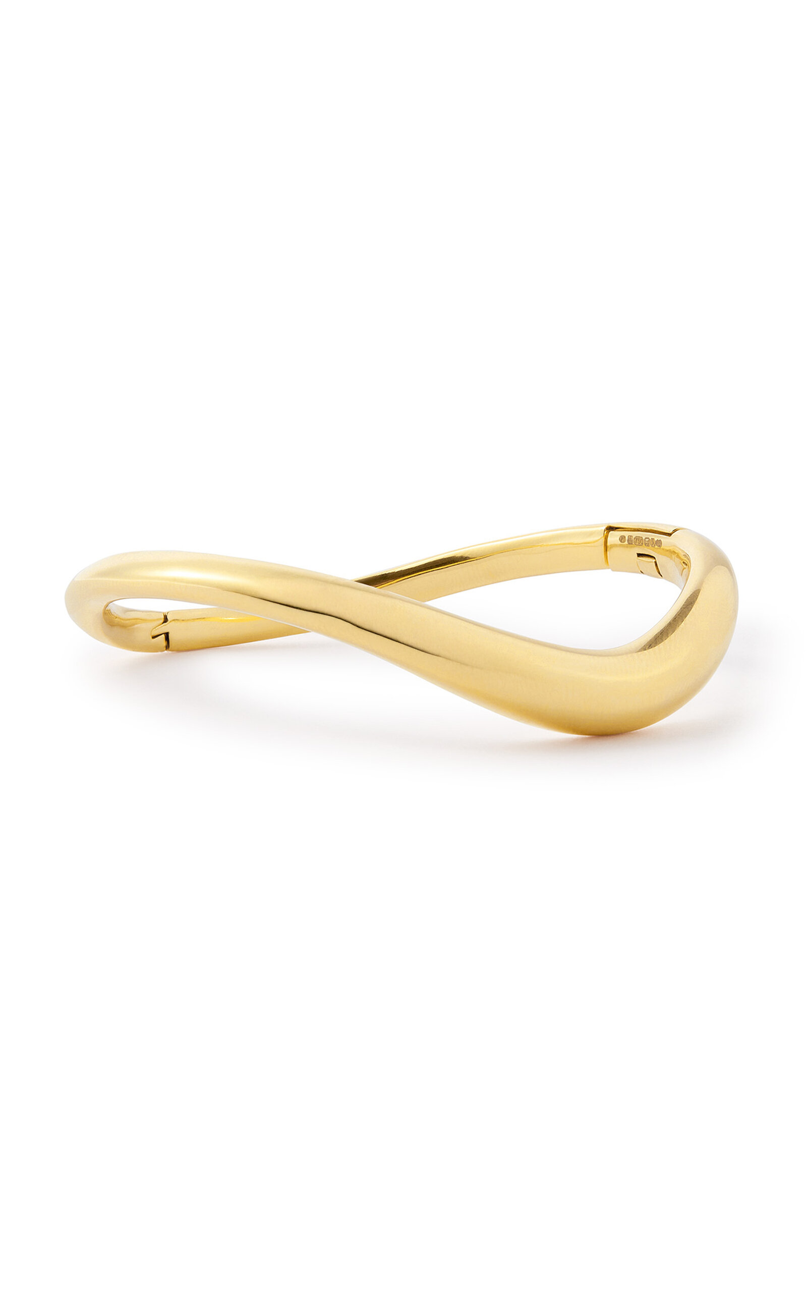 18k Yellow Gold Bold Stream Wave Bracelet