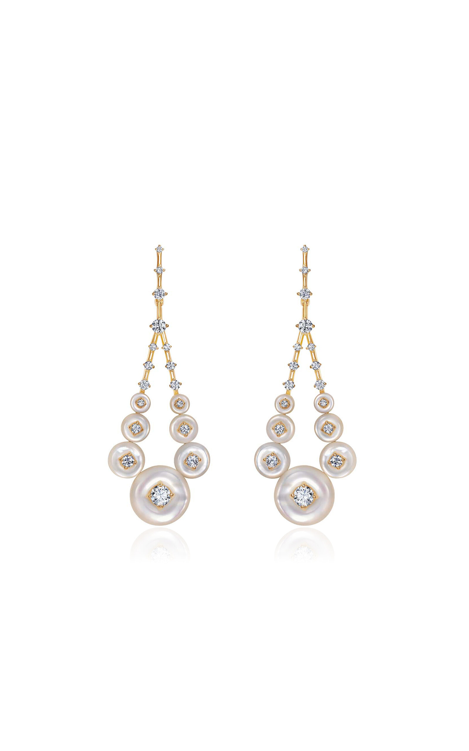 18k Yellow Gold Gravity Medium Earrings