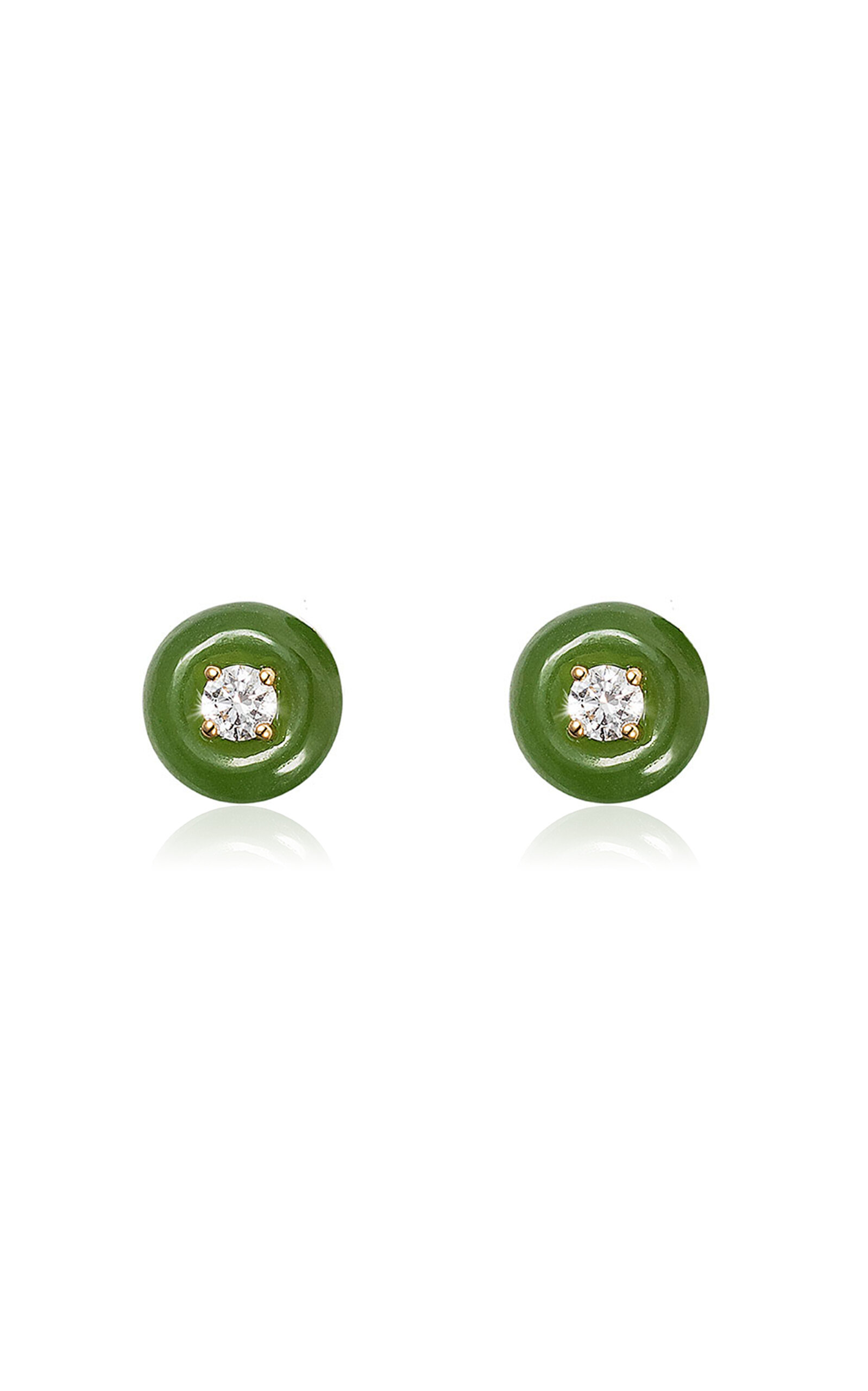 18k Yellow Gold Orbit Large Studs