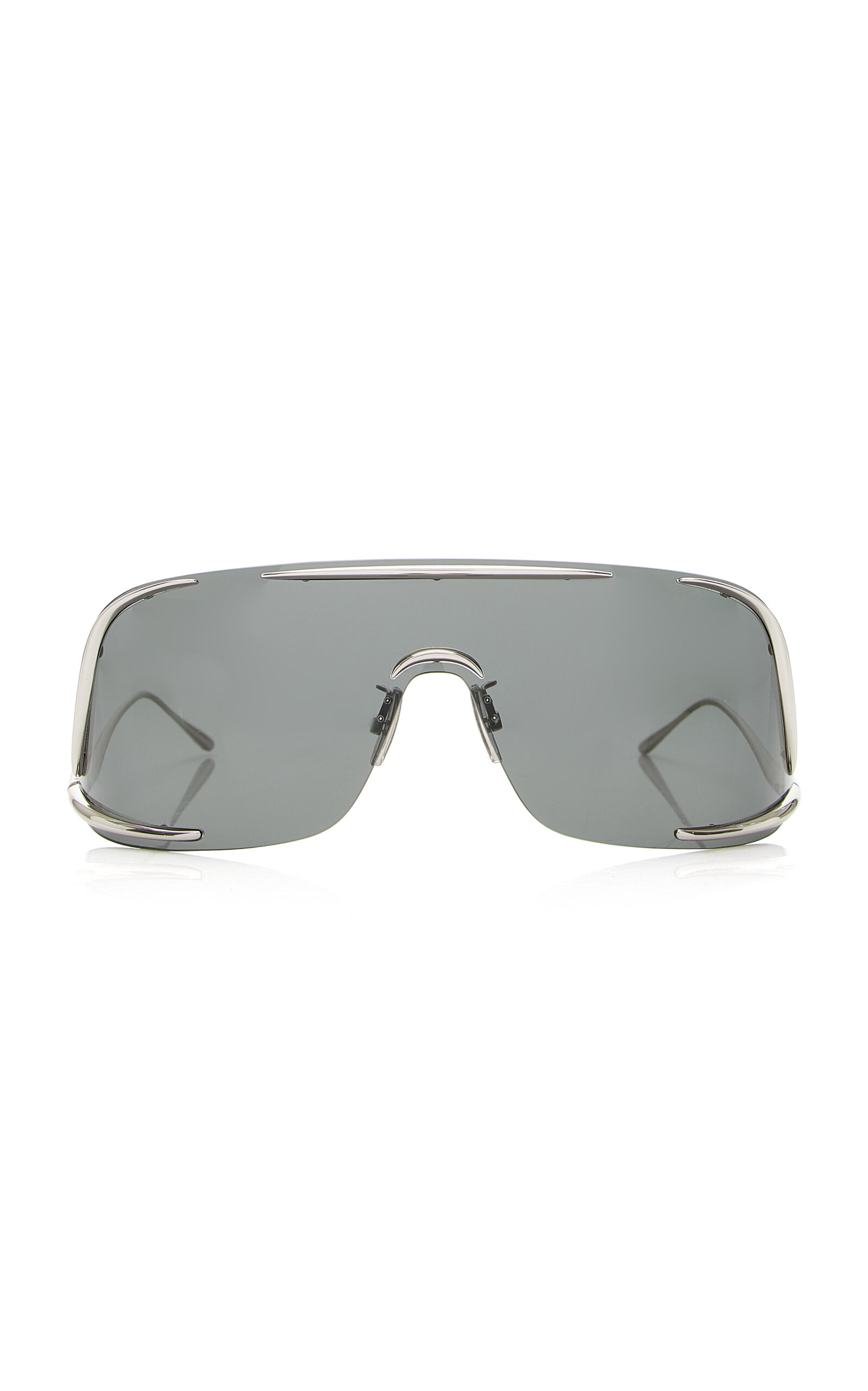 Loewe Shield Mask-frame Metal Sunglasses In Metallic