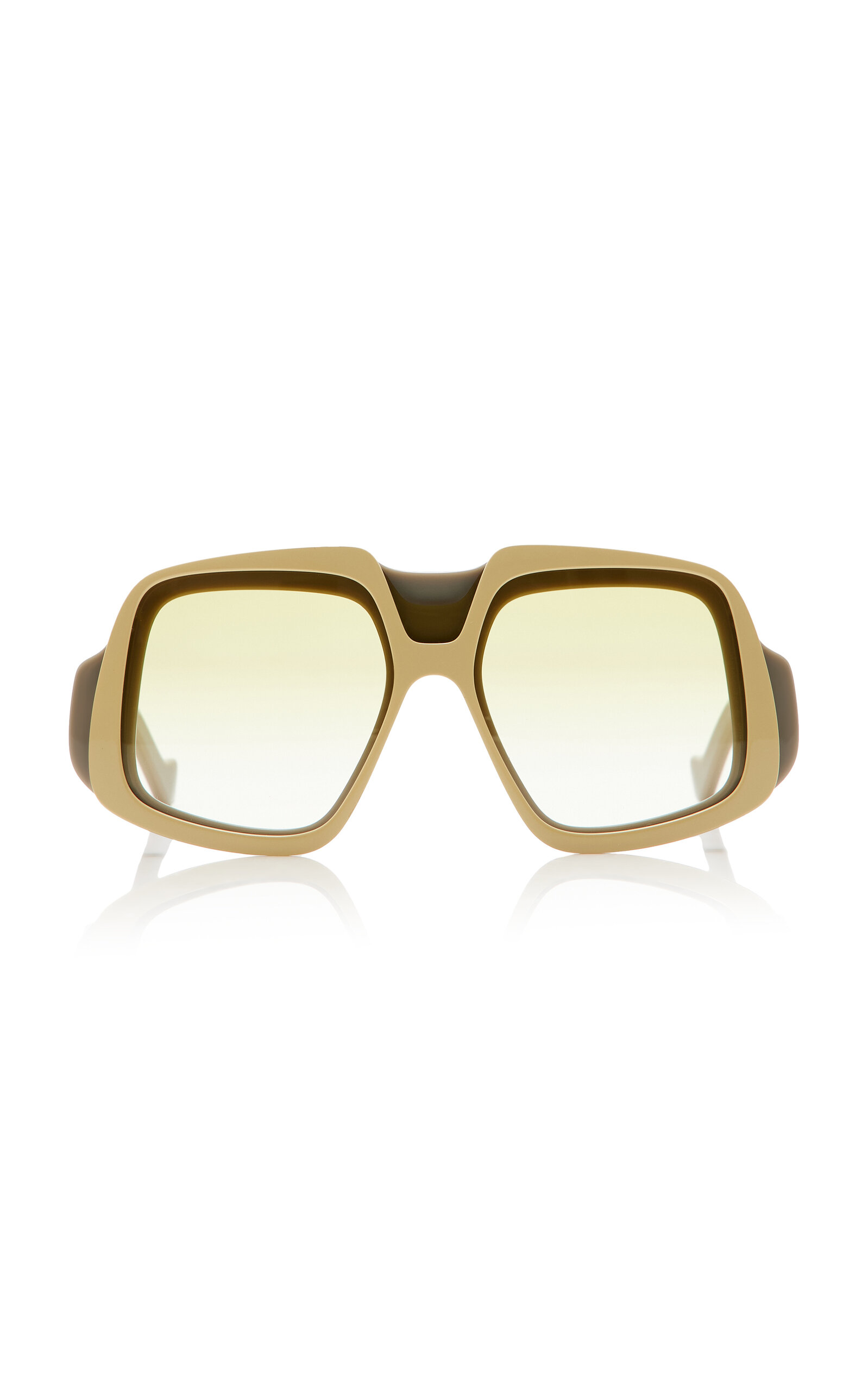 Loewe Collage Acetate Mask Sunglasses In White