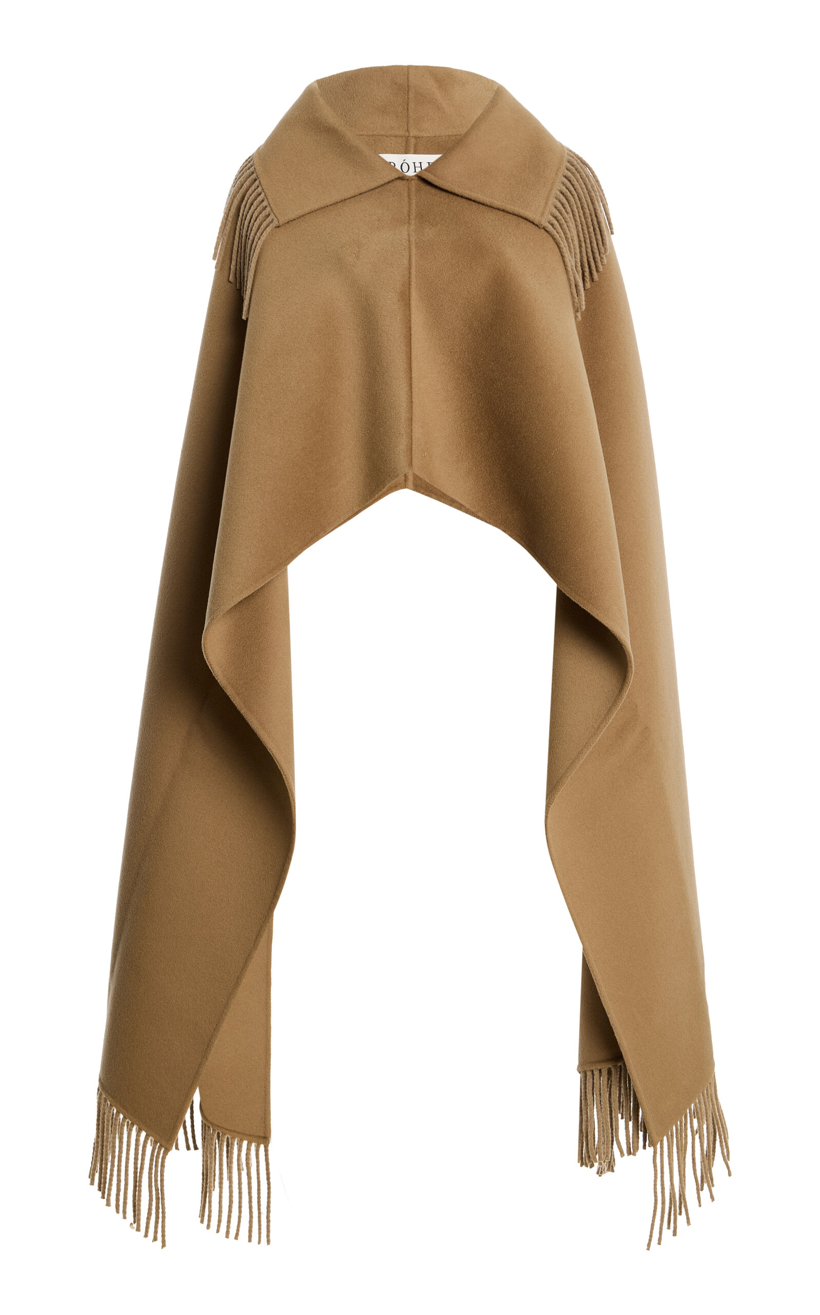 Róhe Fringed Wool Poncho - Women's Clothing