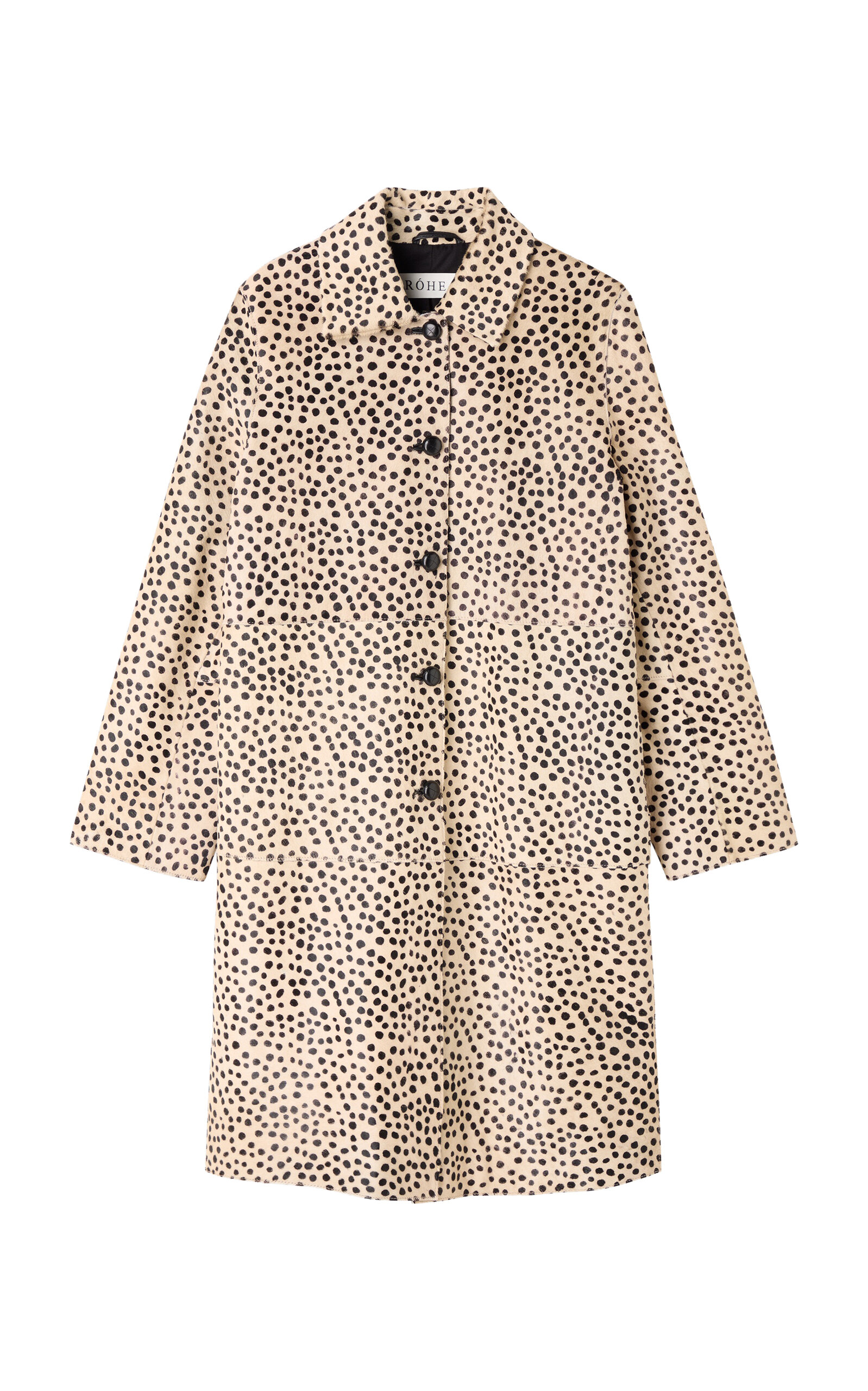 Róhe Cheetah Pony Hair Coat