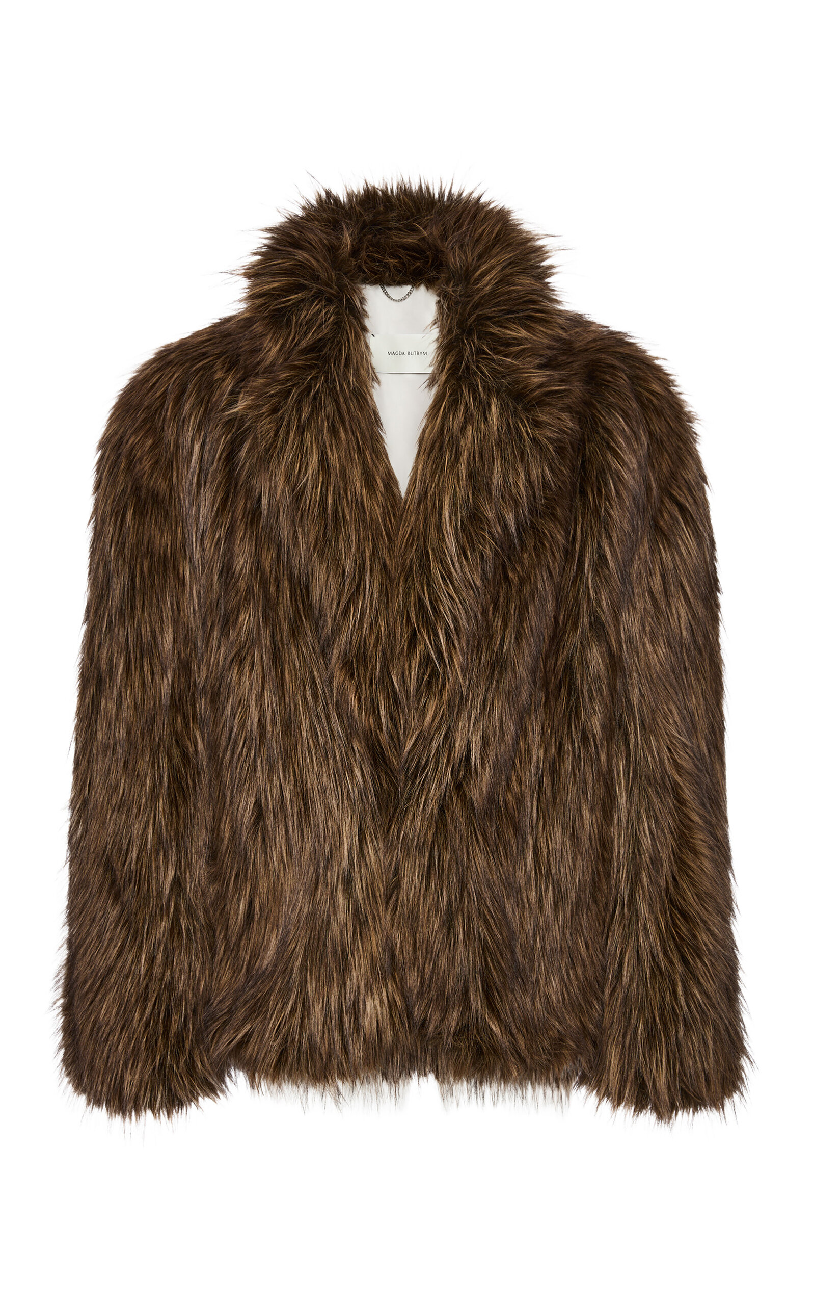 Magda Butrym Faux Fur Jacket In Brown