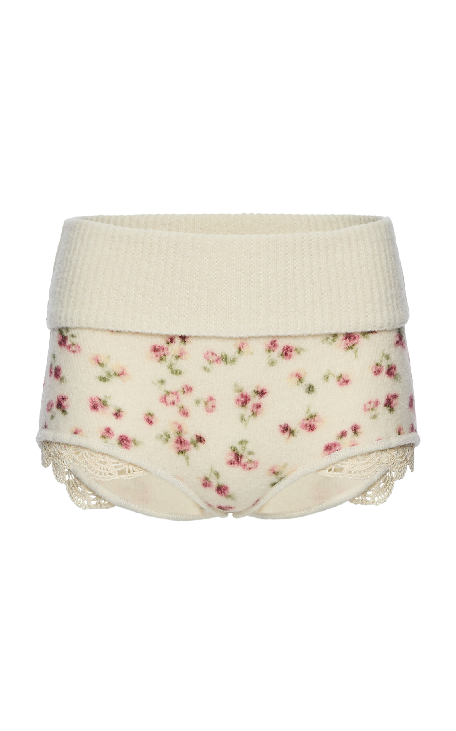 Magda Butrym Wool-silk-cashmere Blend Mirco Shorts In Animal Print