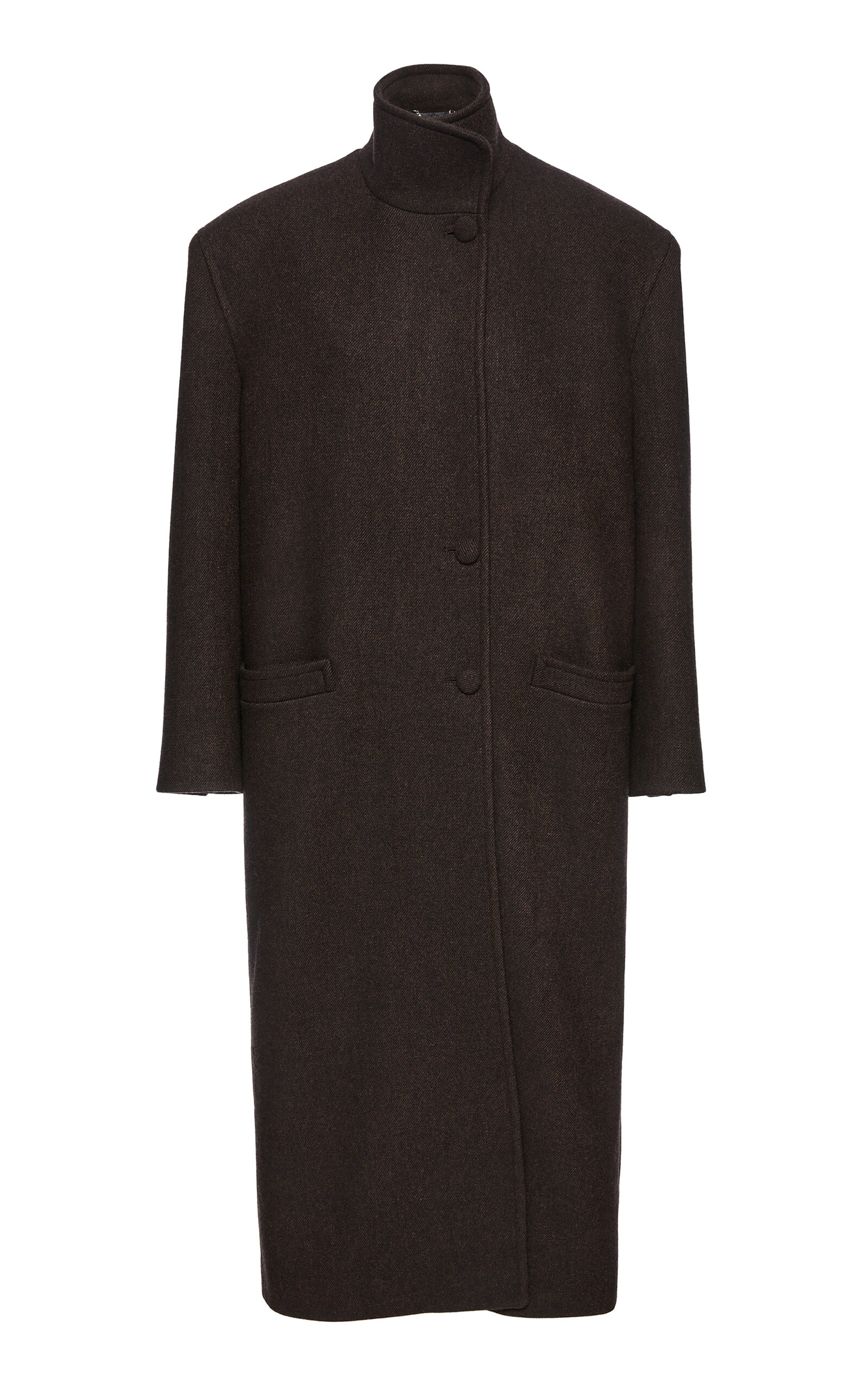 Magda Butrym Oversized Cashmere Coat In Brown