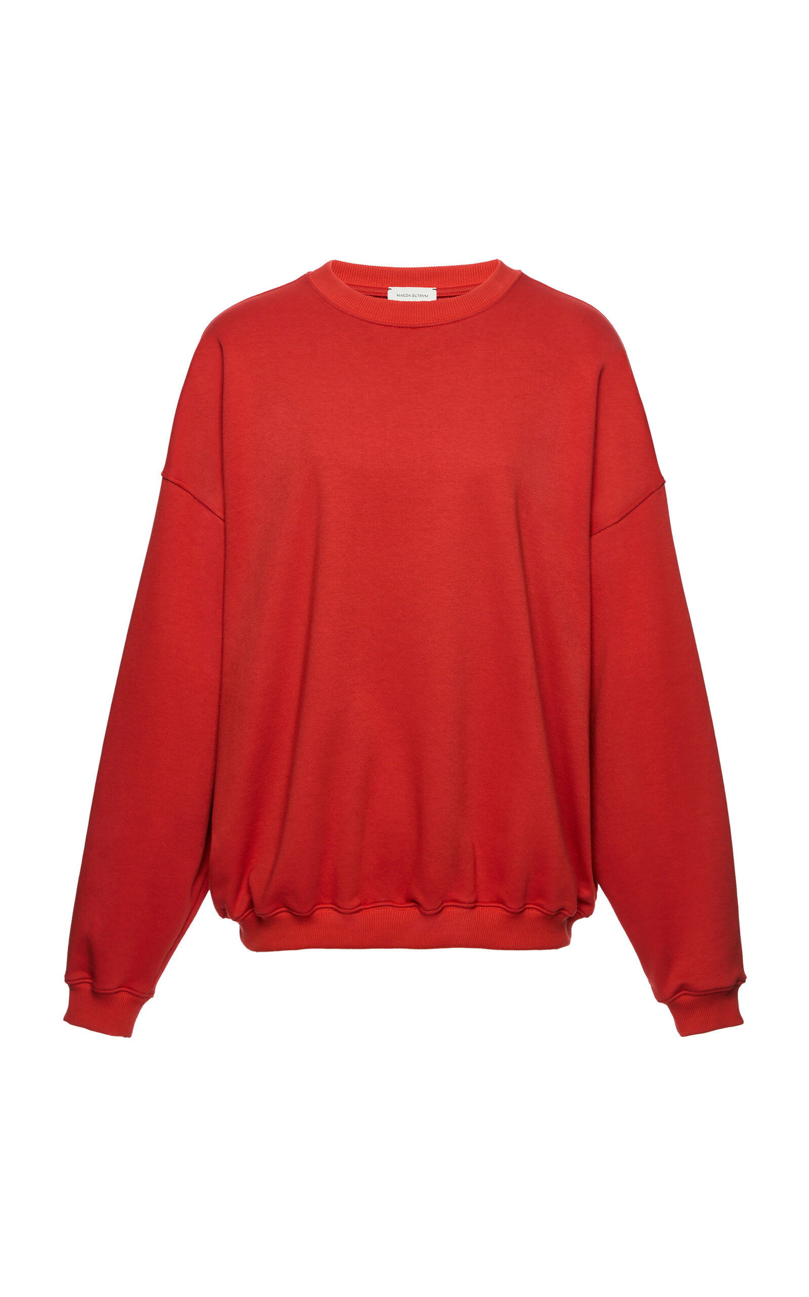 Magda Butrym Oversized Cotton-blend Sweatshirt In Red