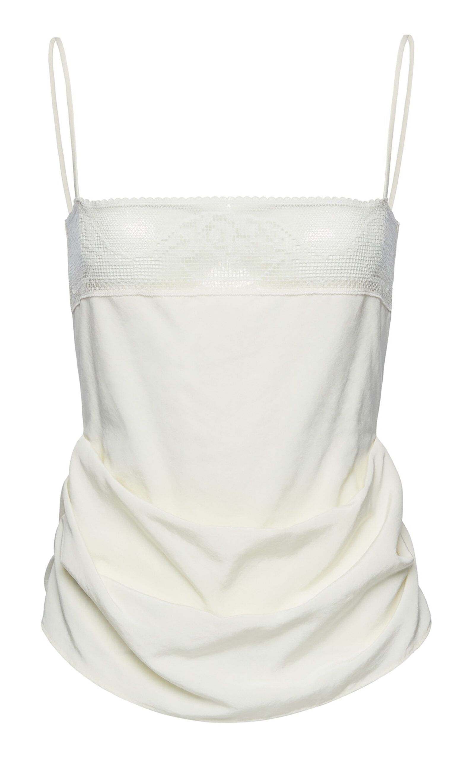 Magda Butrym Silk Tank Top In White