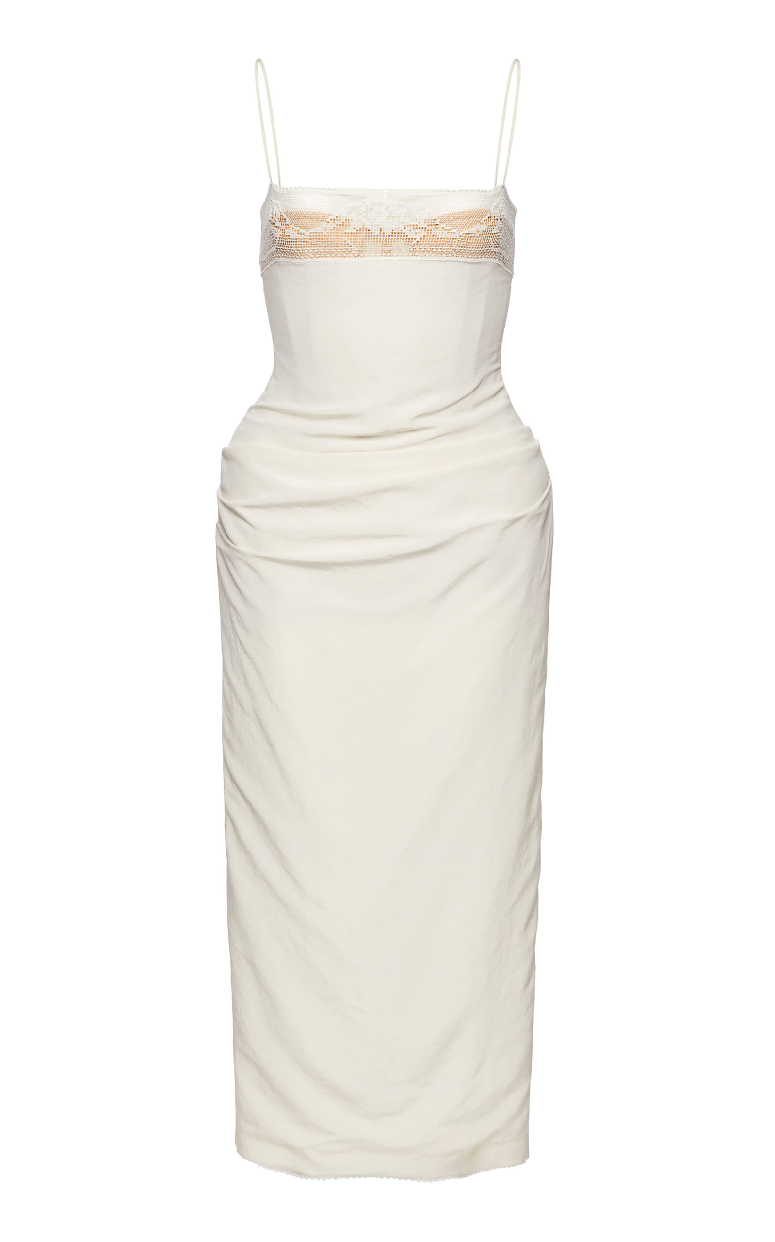 Magda Butrym Lace-Trimmed Midi Dress