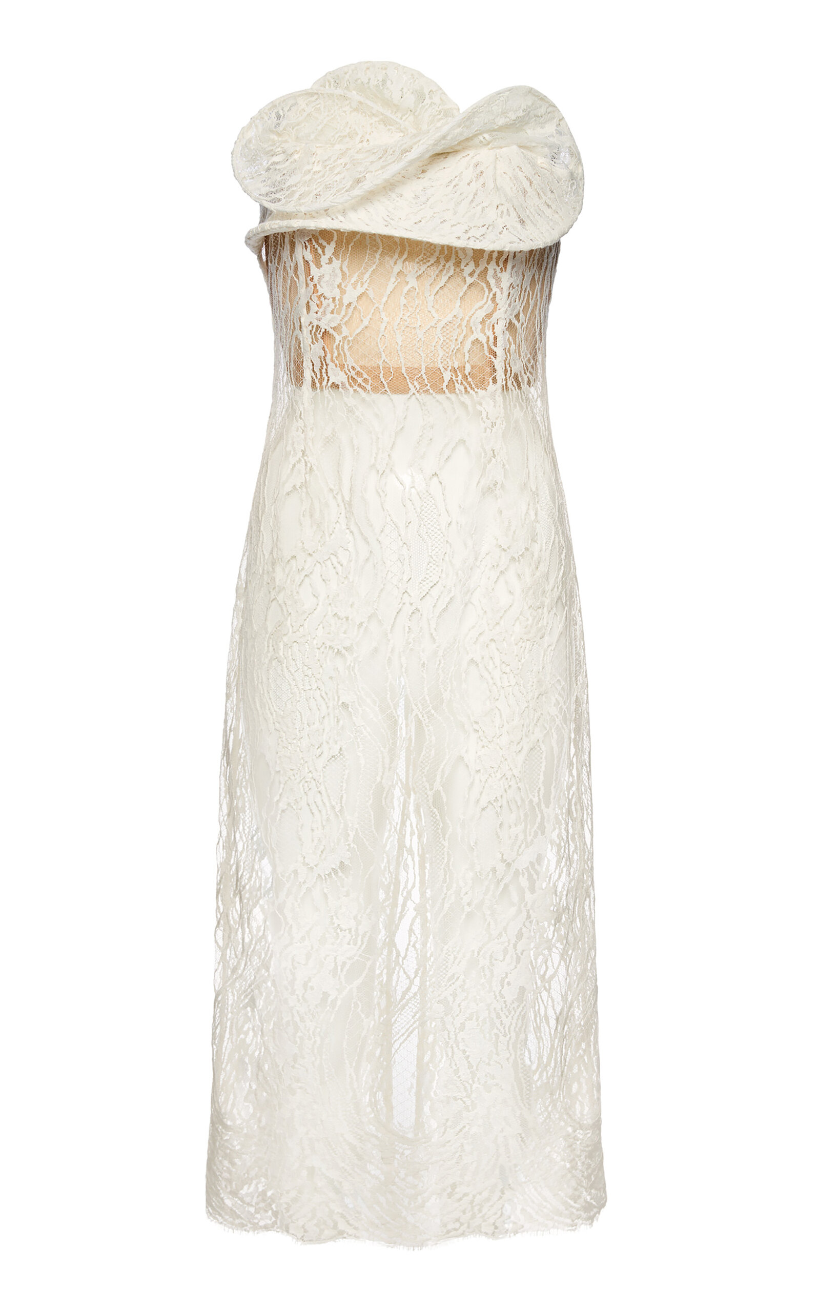 Magda Butrym Cotton-blend Lace Midi Dress In White