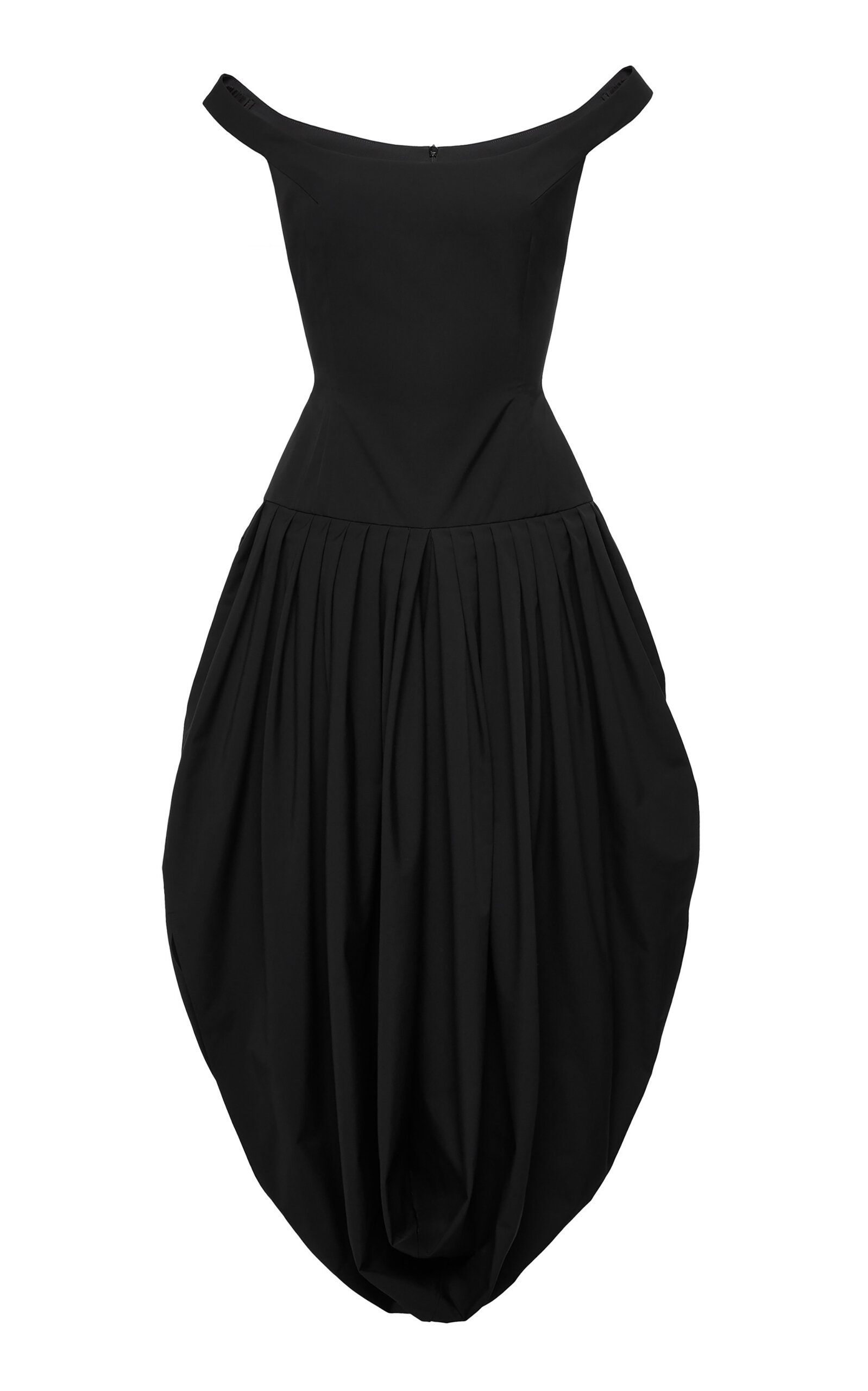 Magda Butrym Crepe Off-the-shoulder Midi Dress In Black