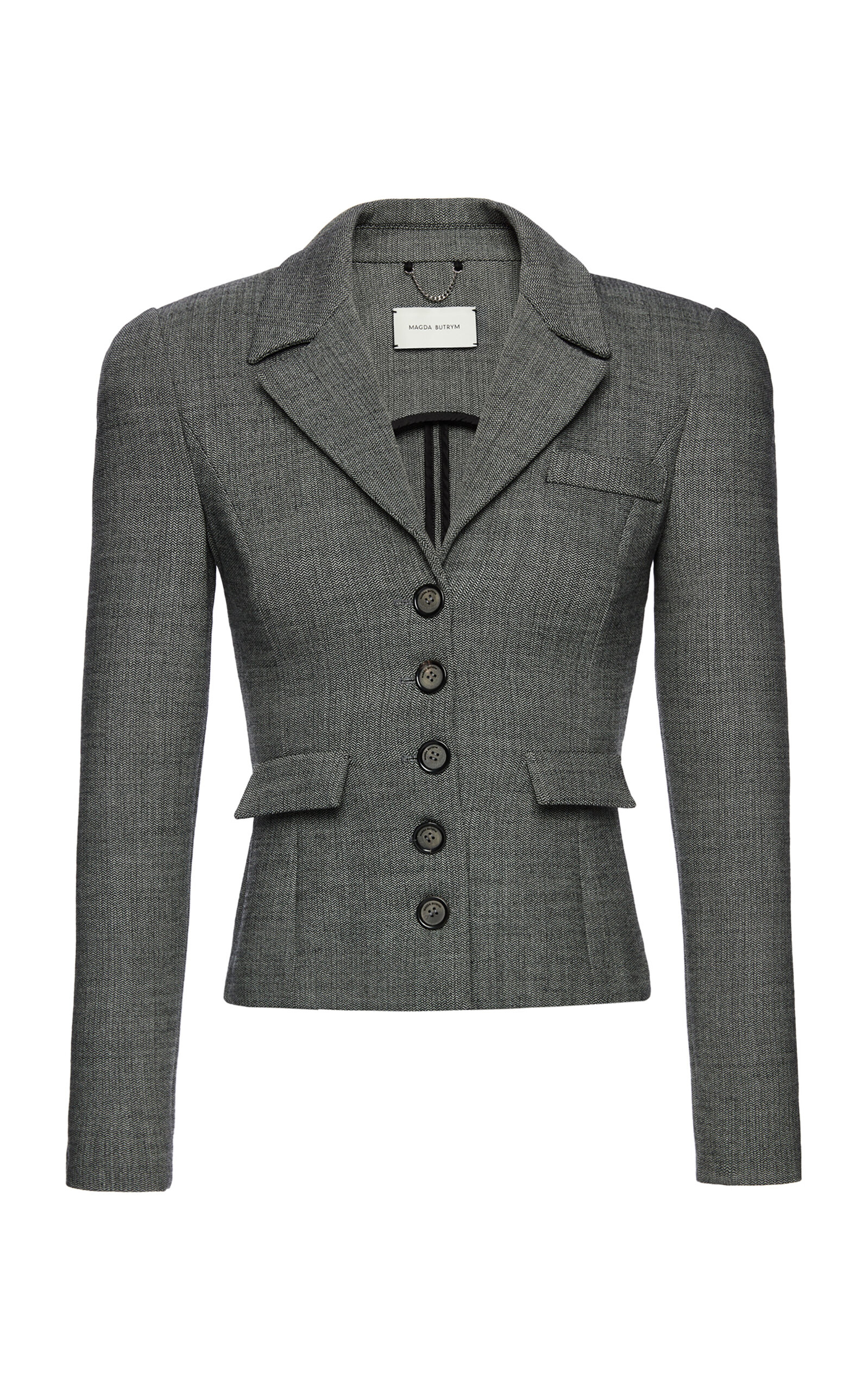 Magda Butrym Wool-blend Blazor In Gray