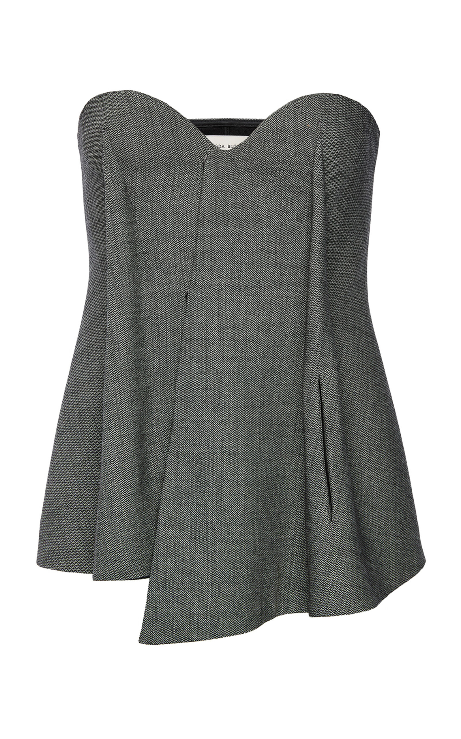 Magda Butrym Wool-blend Strapless Top In Gray