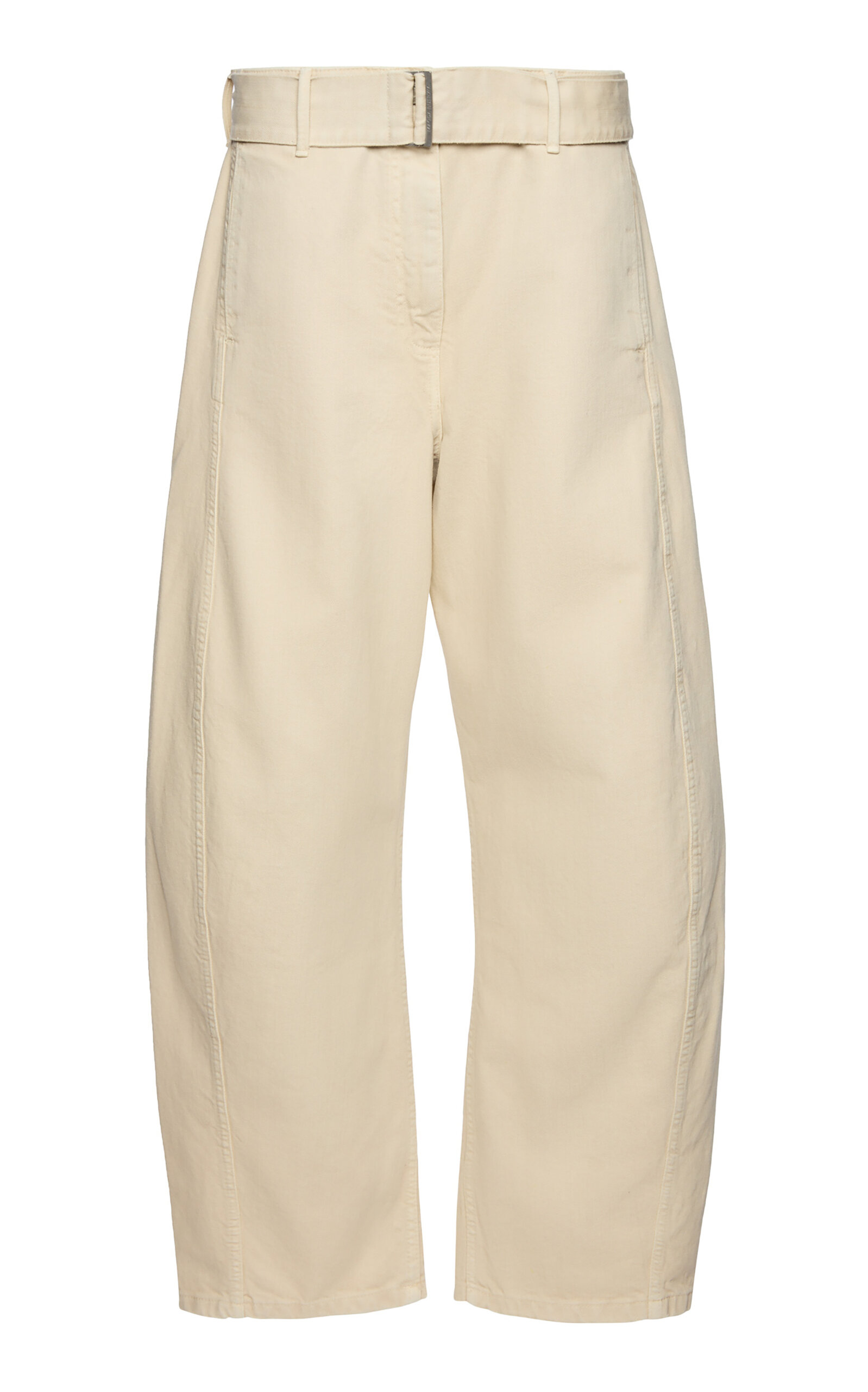 Magda Butrym Rigid Wide-leg Beige Jeans In Neutral