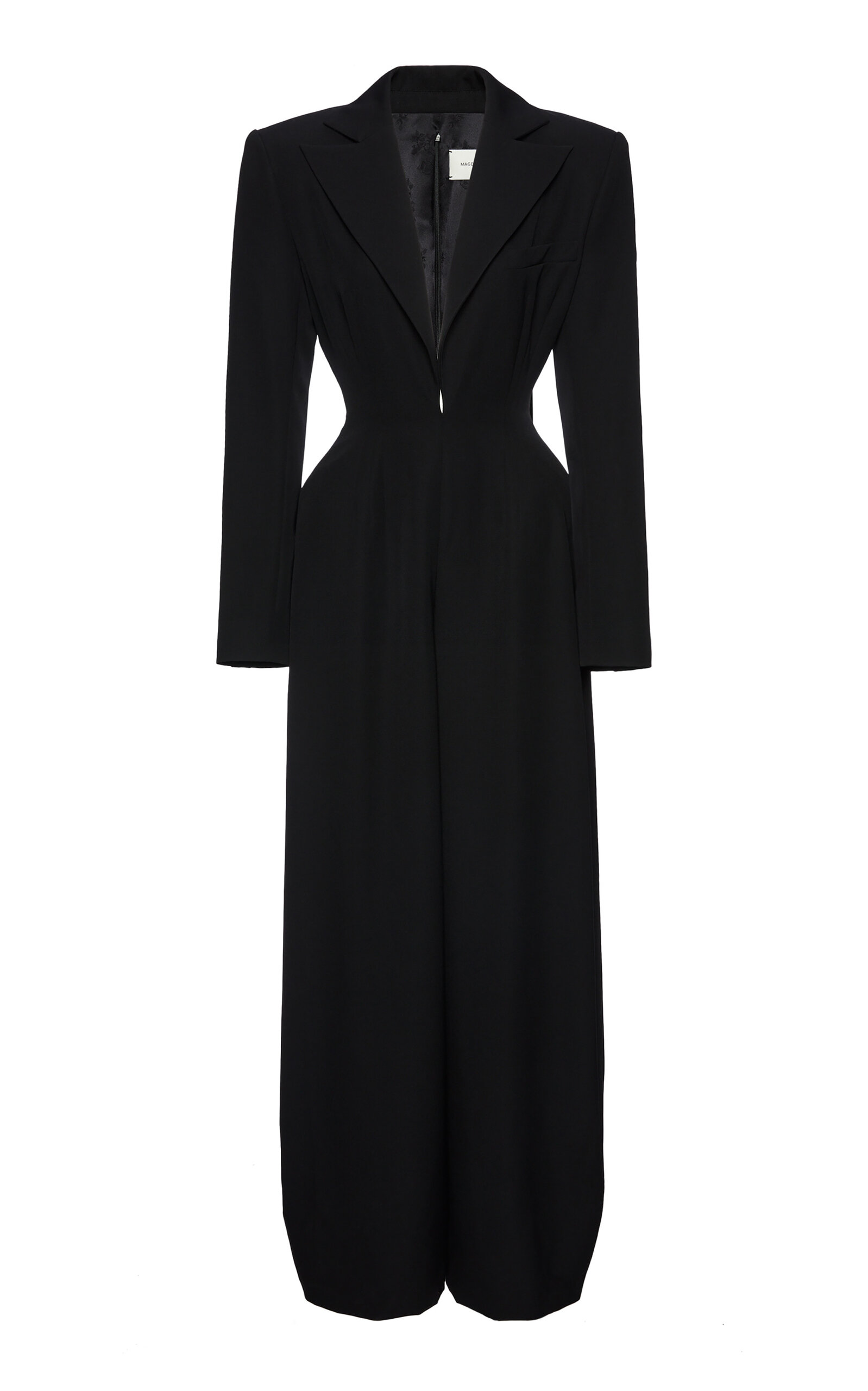 Magda Butrym Tailored Wool Jumpsuit In Black
