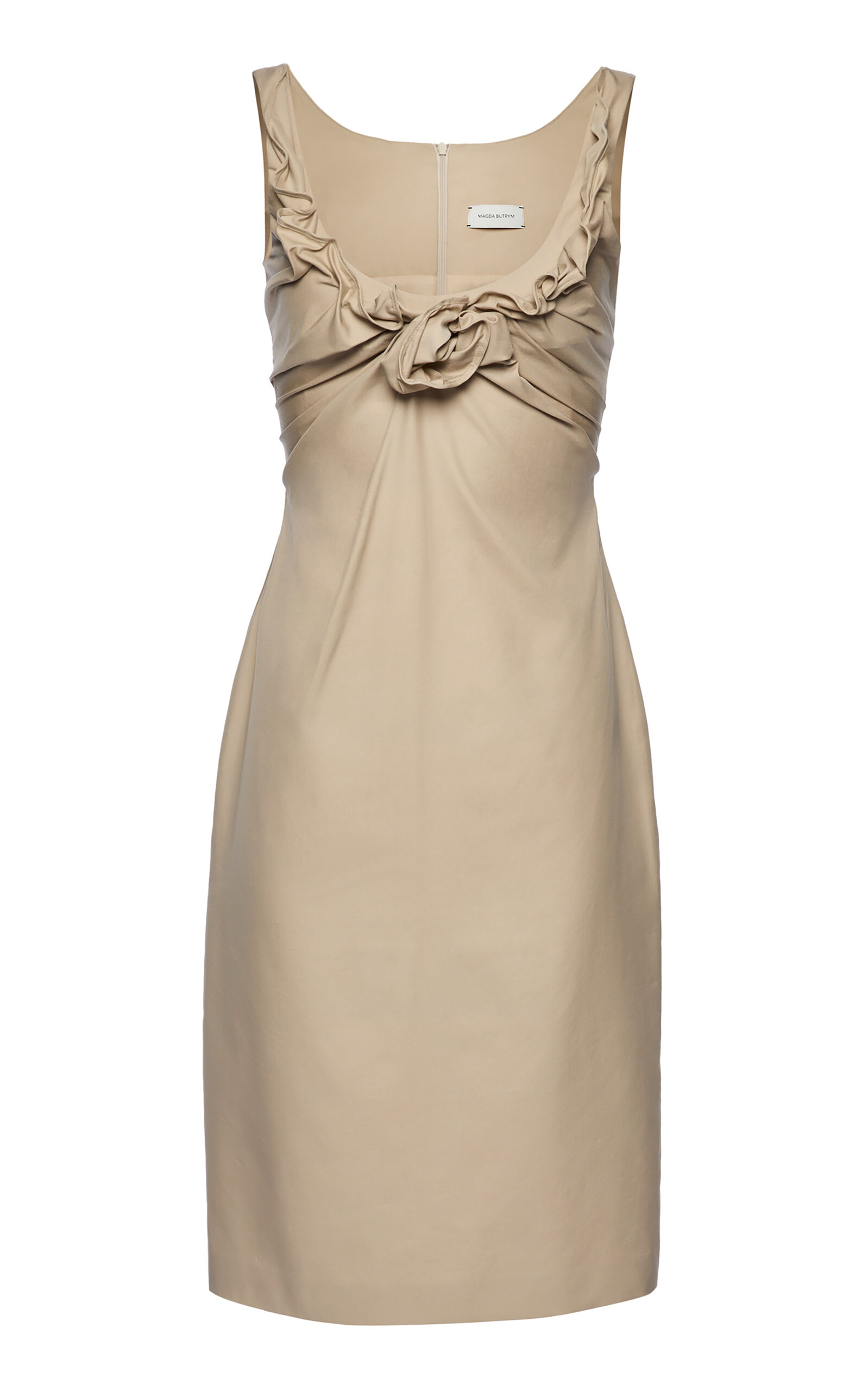 Magda Butrym Gathered Cotton-Blend Midi Dress - Women's Clothing