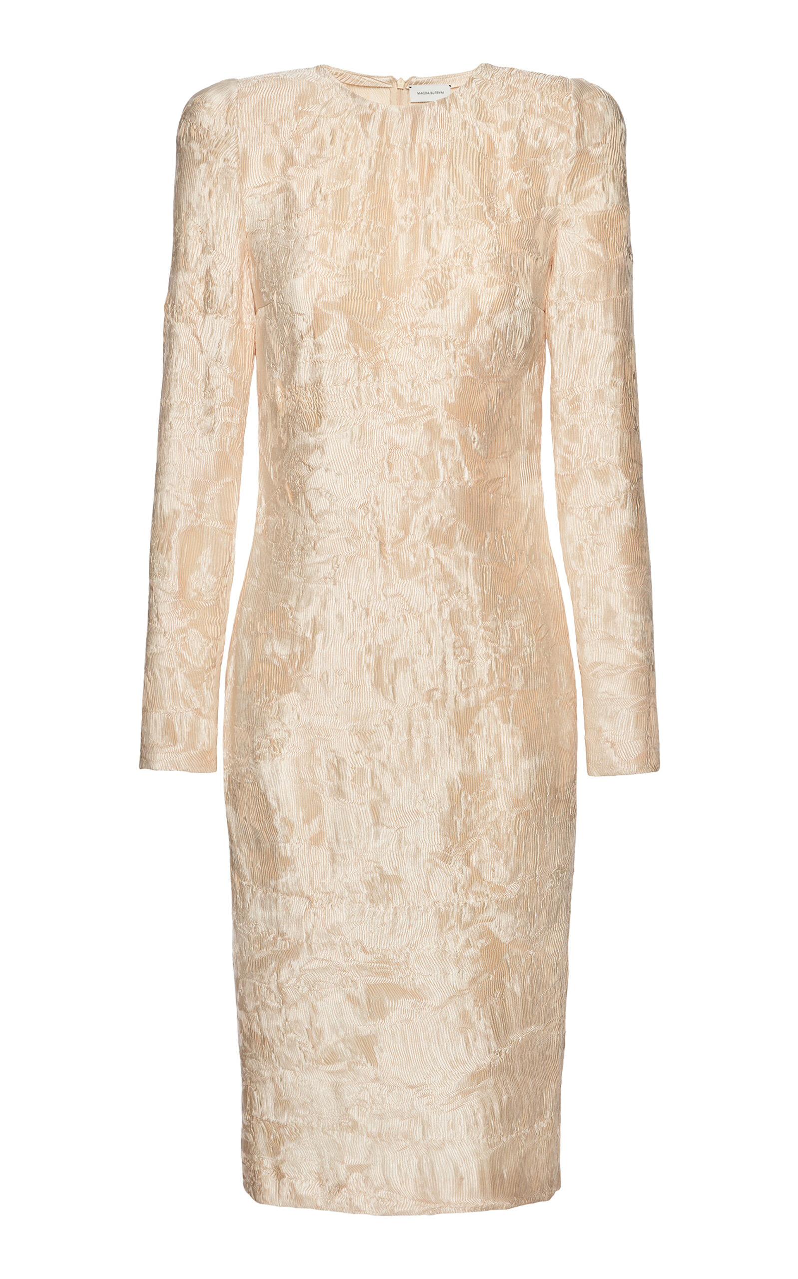 Magda Butrym Crepe Embellished Midi Dress In Silver