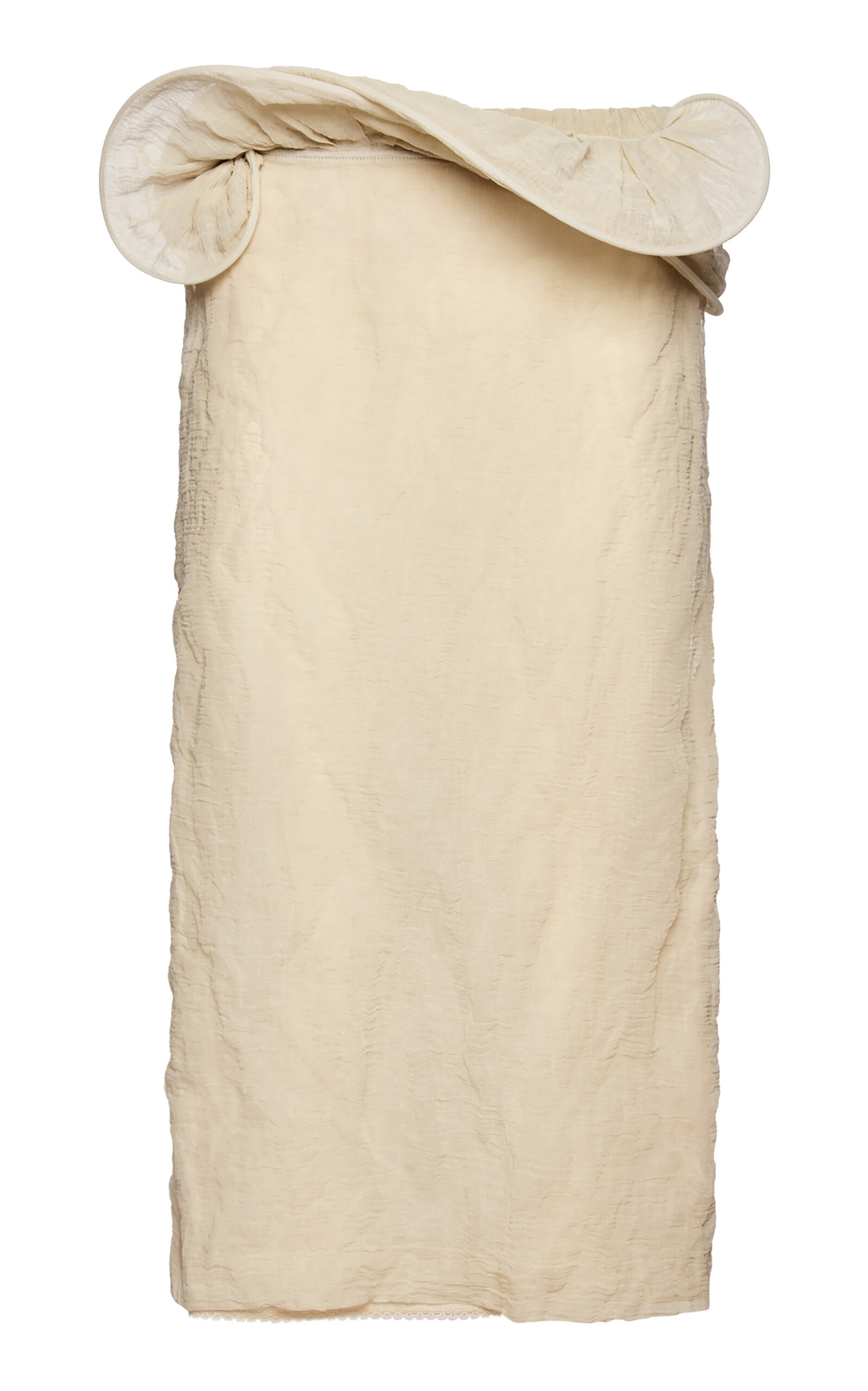 Magda Butrym Rosette-embellished Cotton-blend Midi Skirt In White