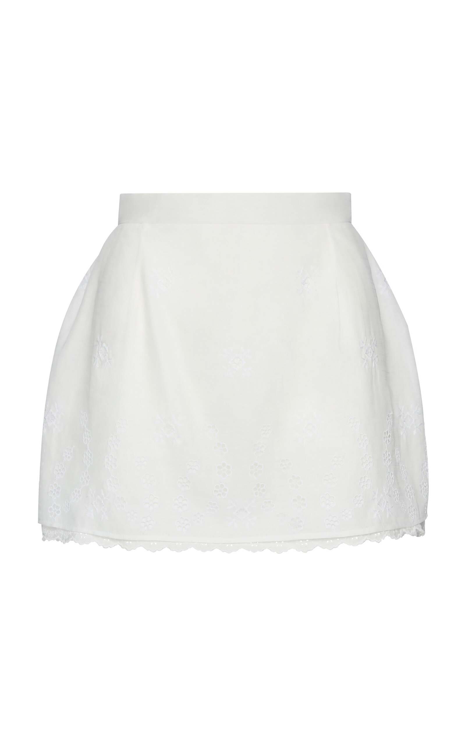 Magda Butrym Cotton-linen Blend Mini Skirt In White