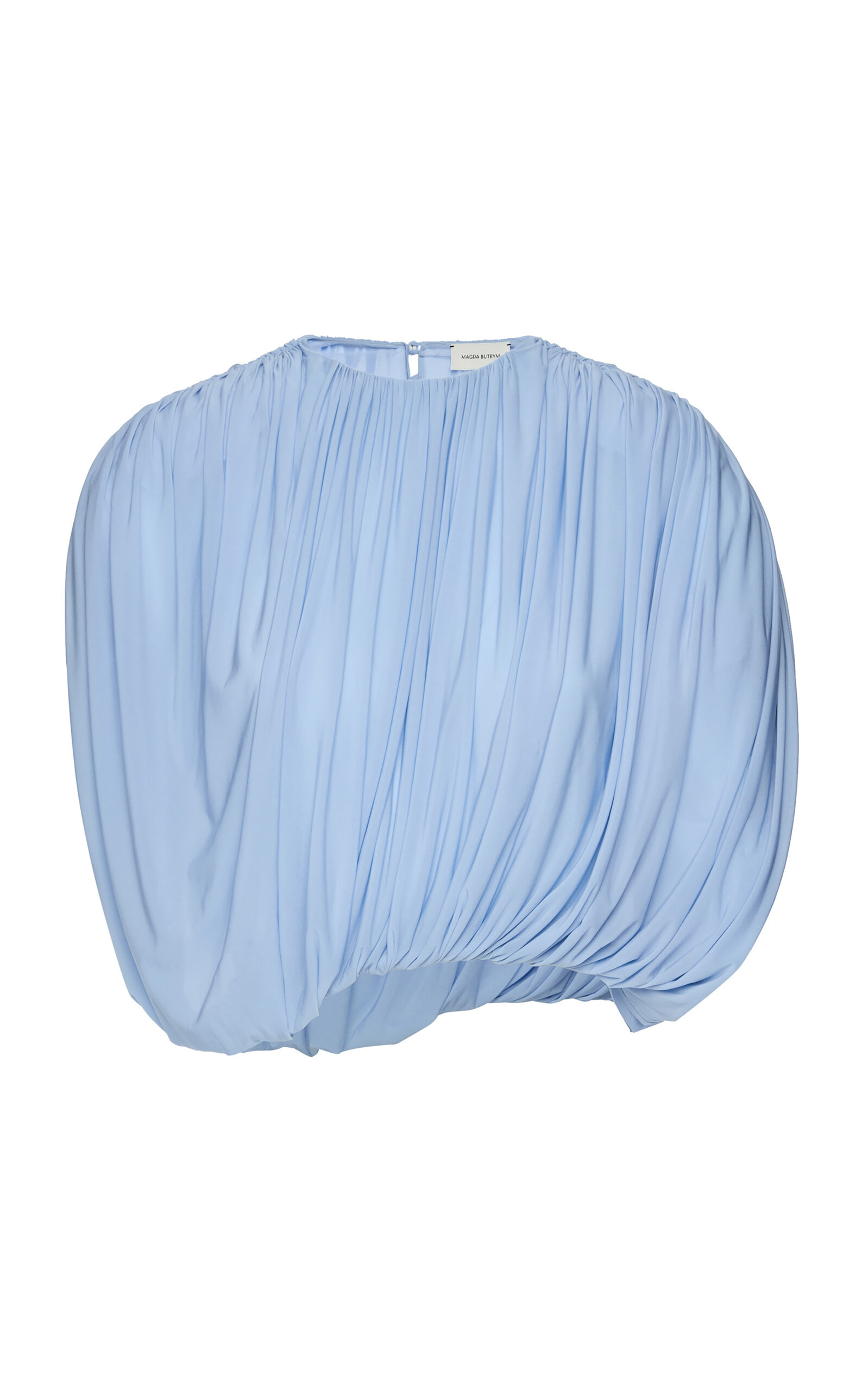 Magda Butrym Draped Jersey Top In Blue
