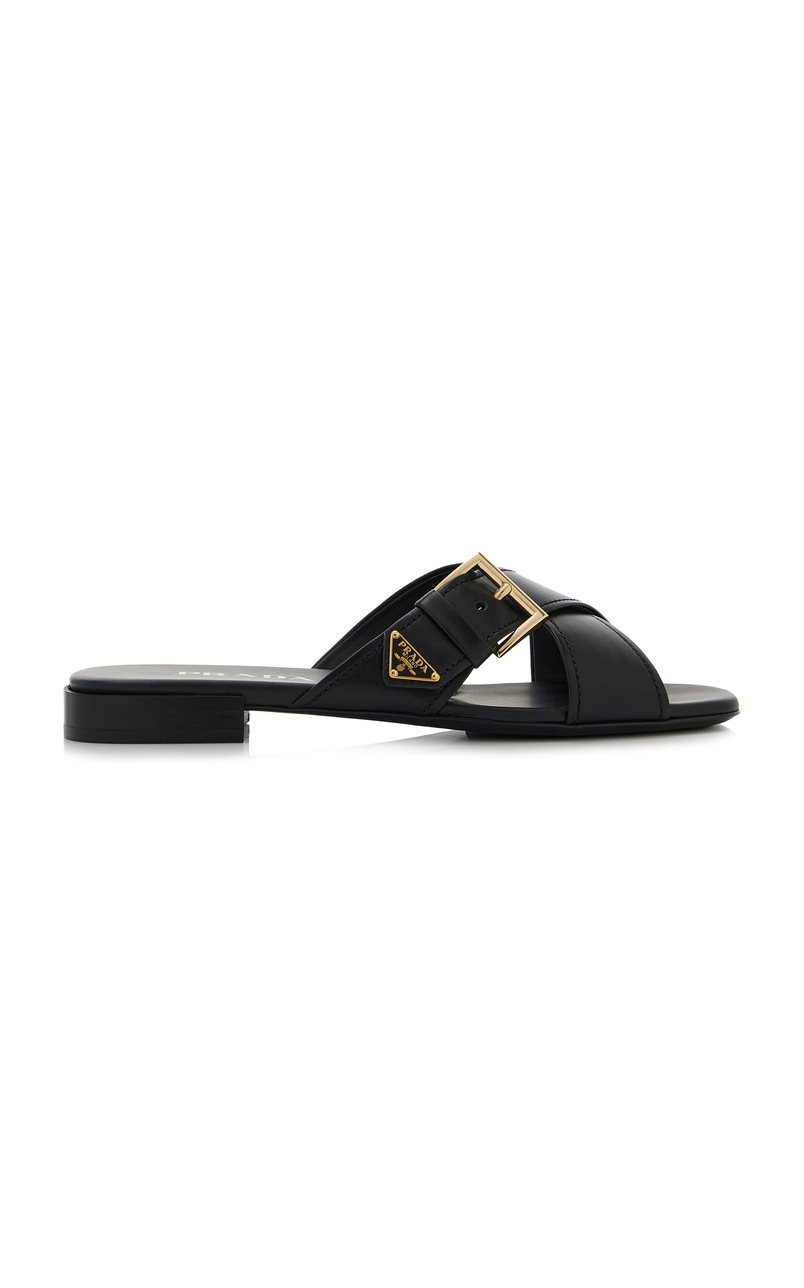 Prada Buckled Leather Sandals