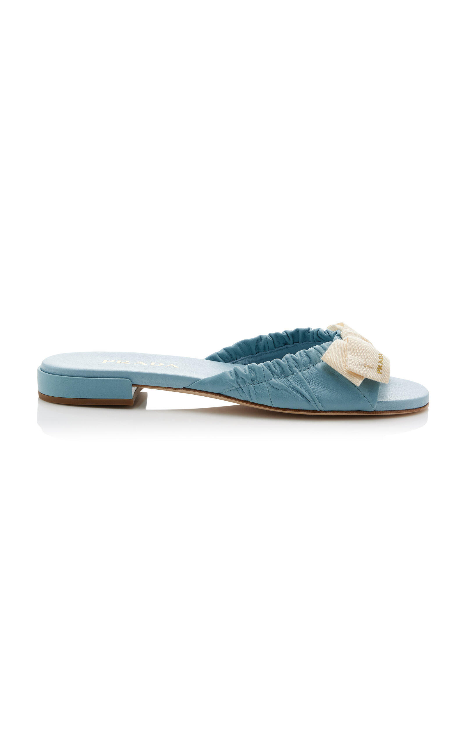 Prada Grosgrain-Trimmed Leather Sandals