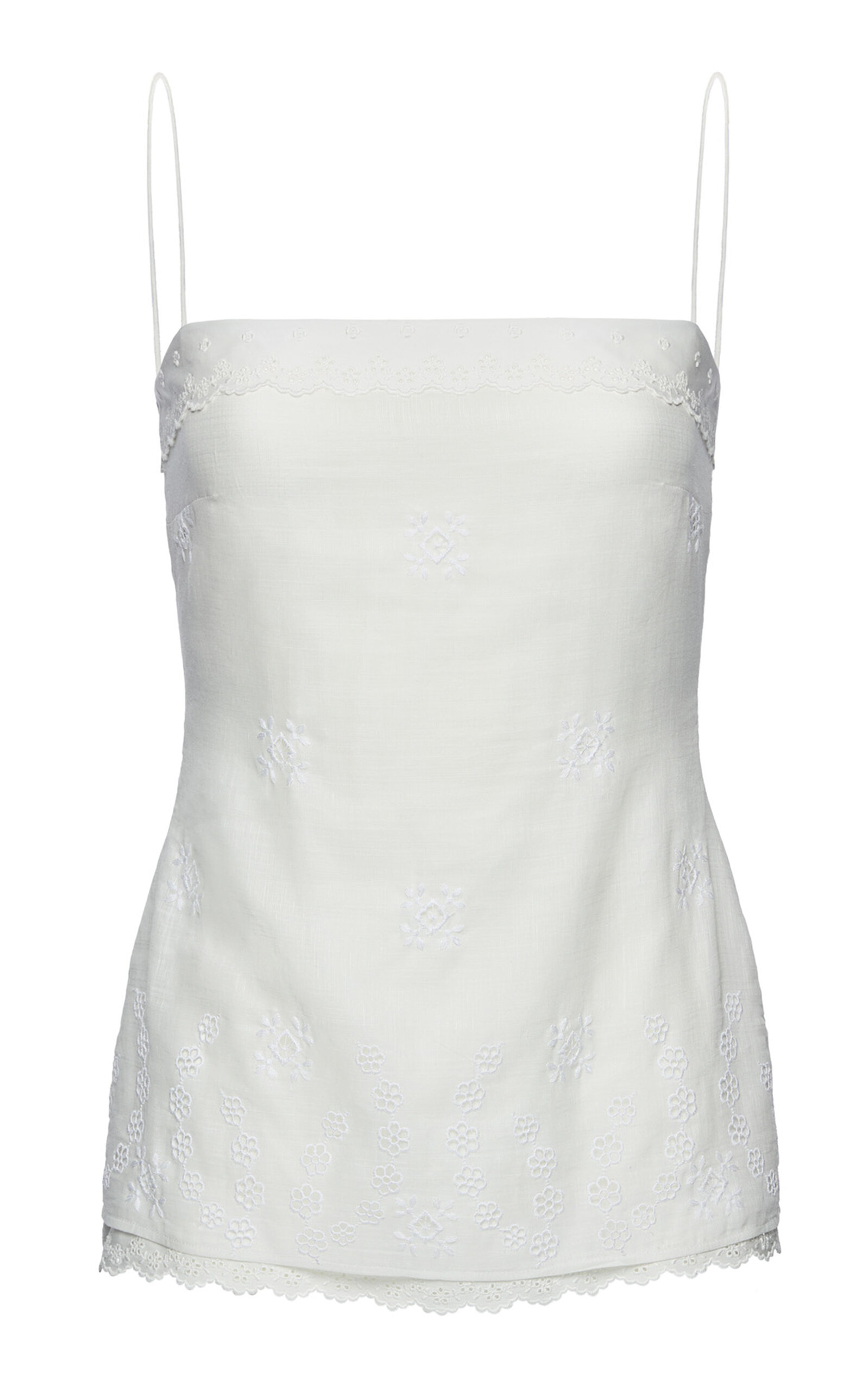 Magda Butrym Broderie Anglaise Cotton-Linen Top