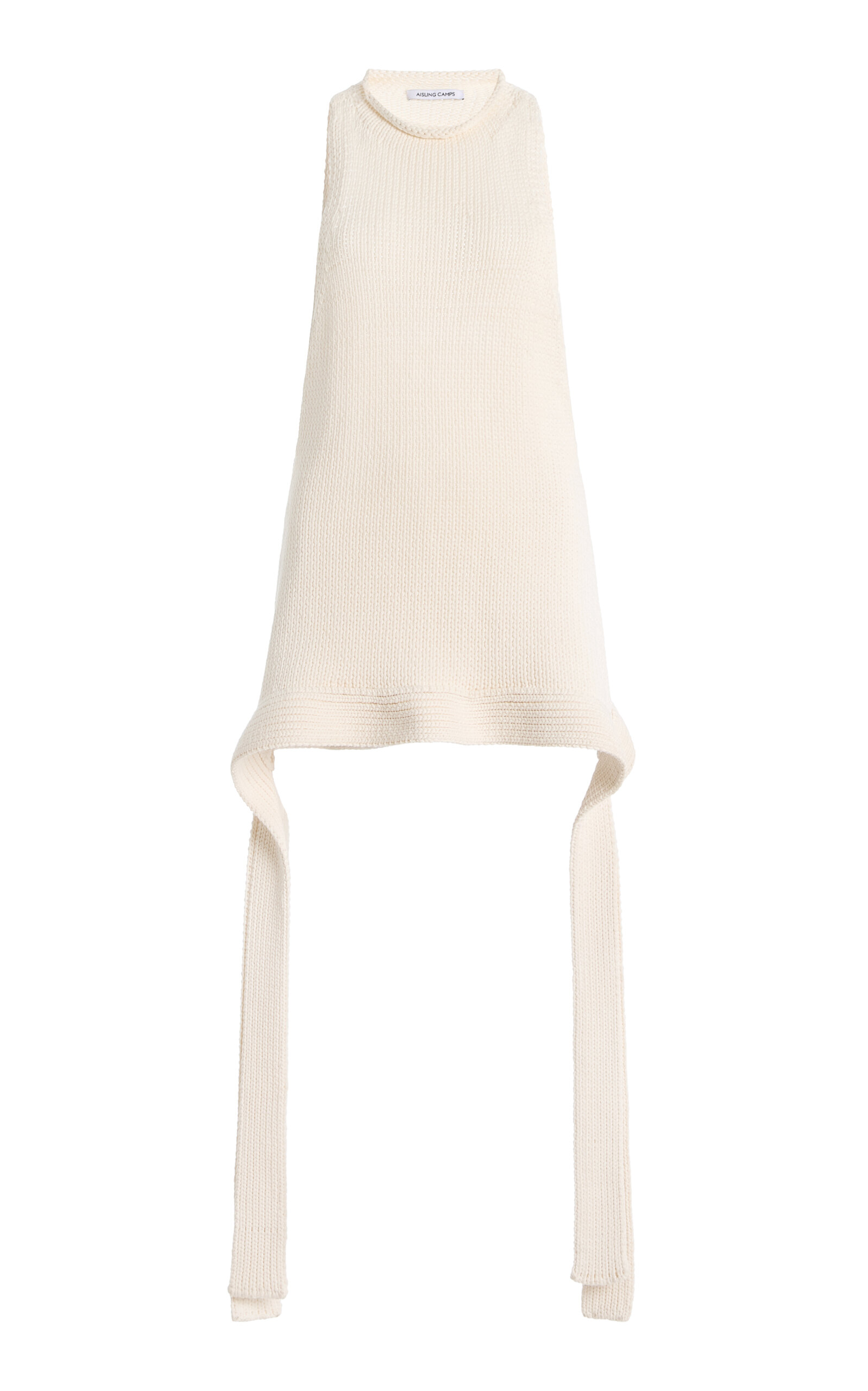 Aisling Camps Jill Knit Cotton-blend Top In Neutral