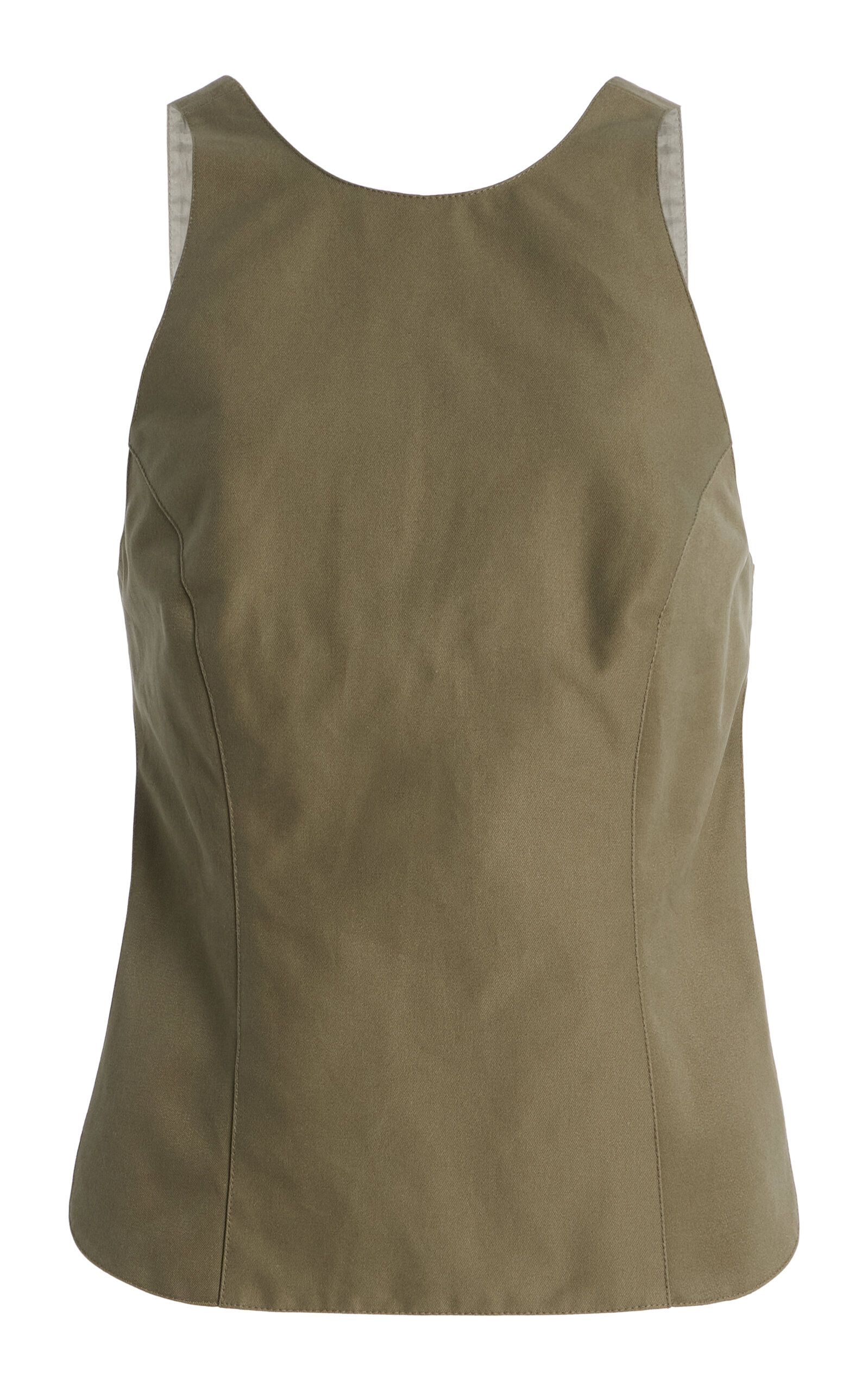 Alfie The Backless Cotton-Twill Top