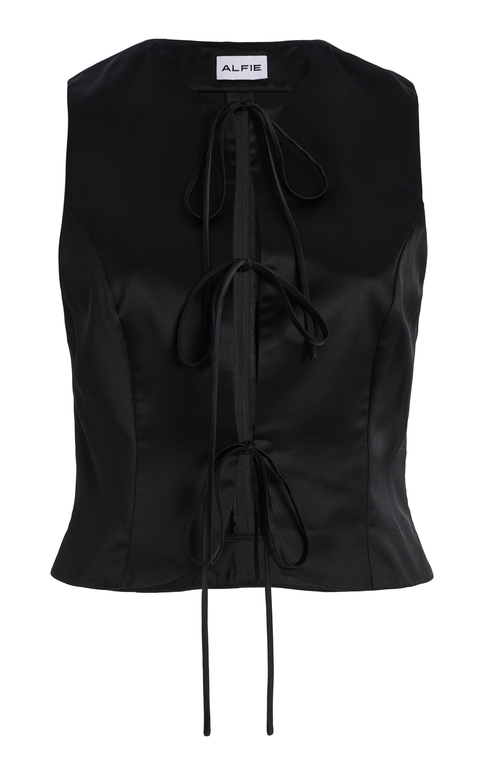 Alfie Neda Bow-Detail Satin Top - Women's Clothing