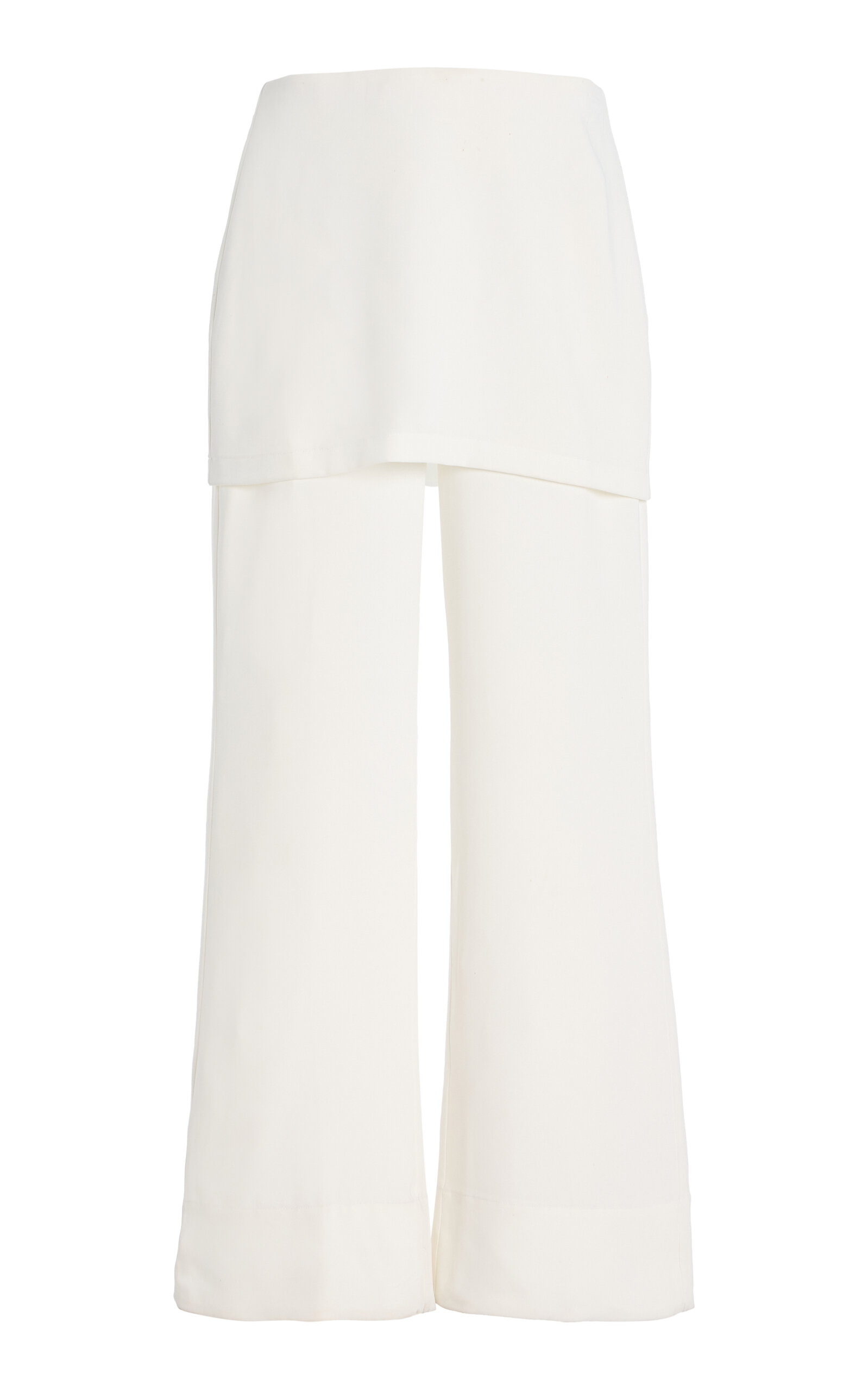 Sloan Exclusive The Combination Crepe Flared Pants In White