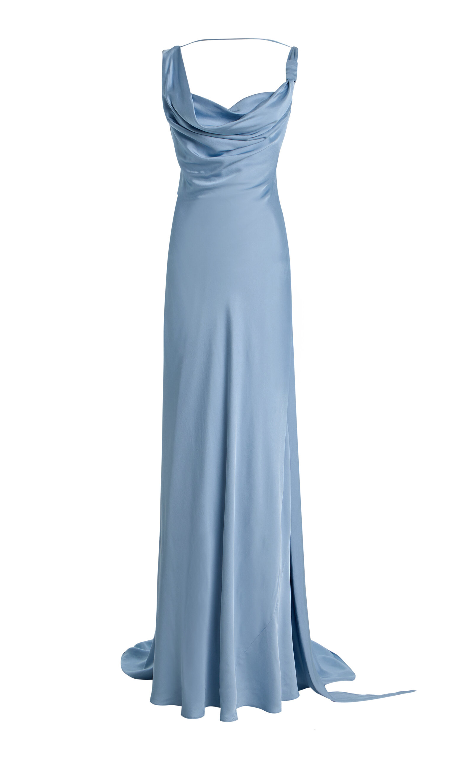 Arcina Ori Darcy Open-Back Satin Maxi Dress
