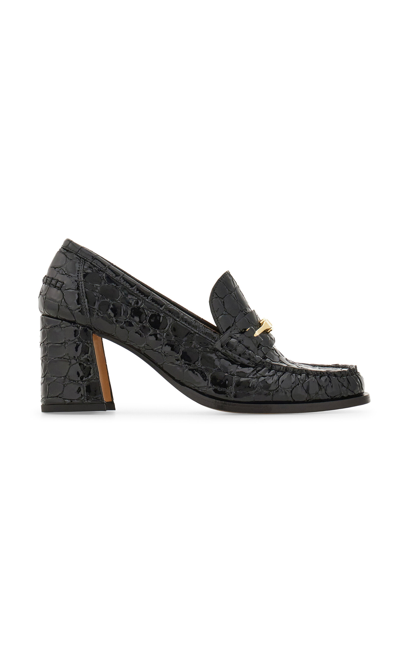 Ferragamo Harry Croc-Effect Leather Pumps