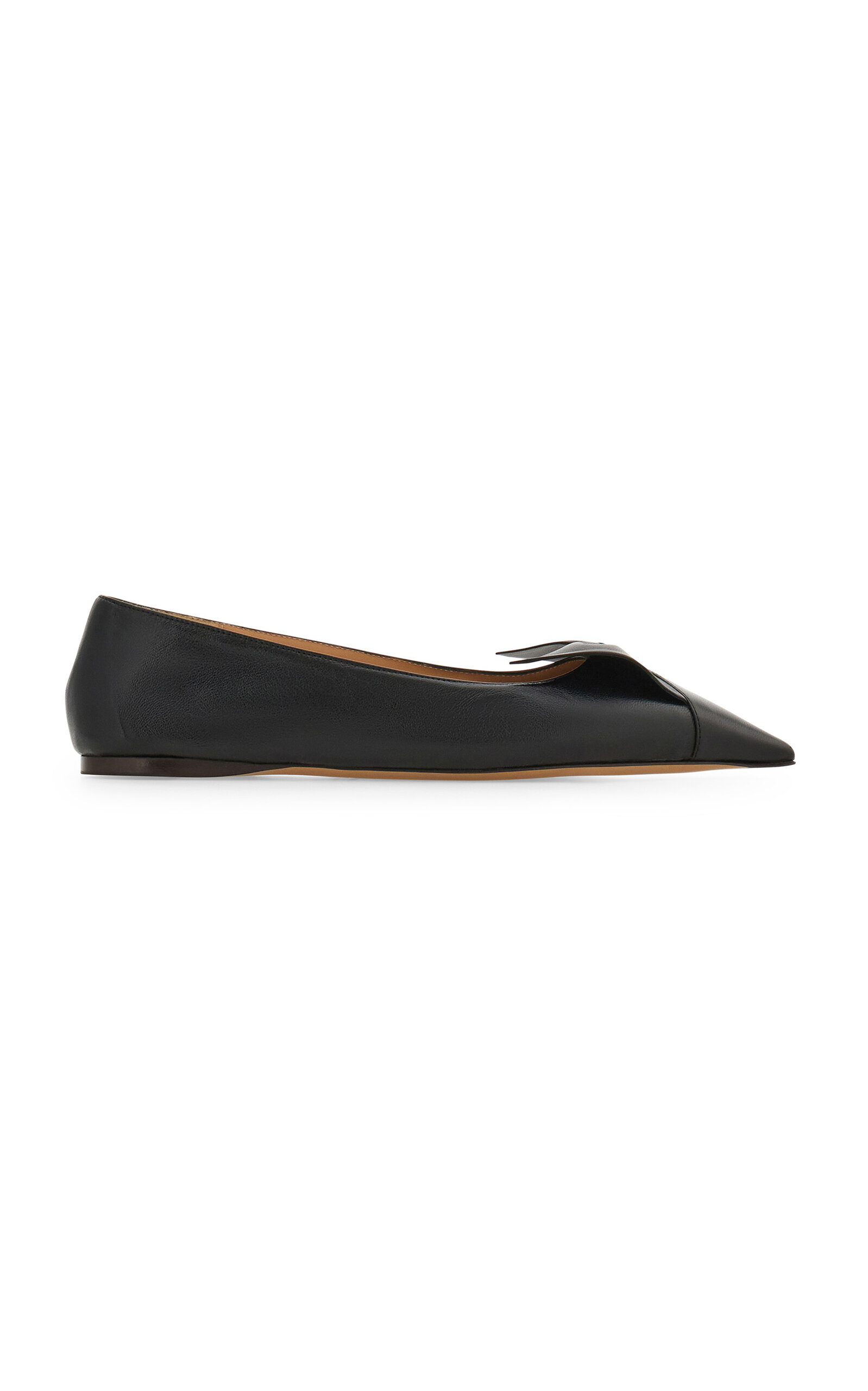 Ferragamo Gwen Leather Ballet Flats
