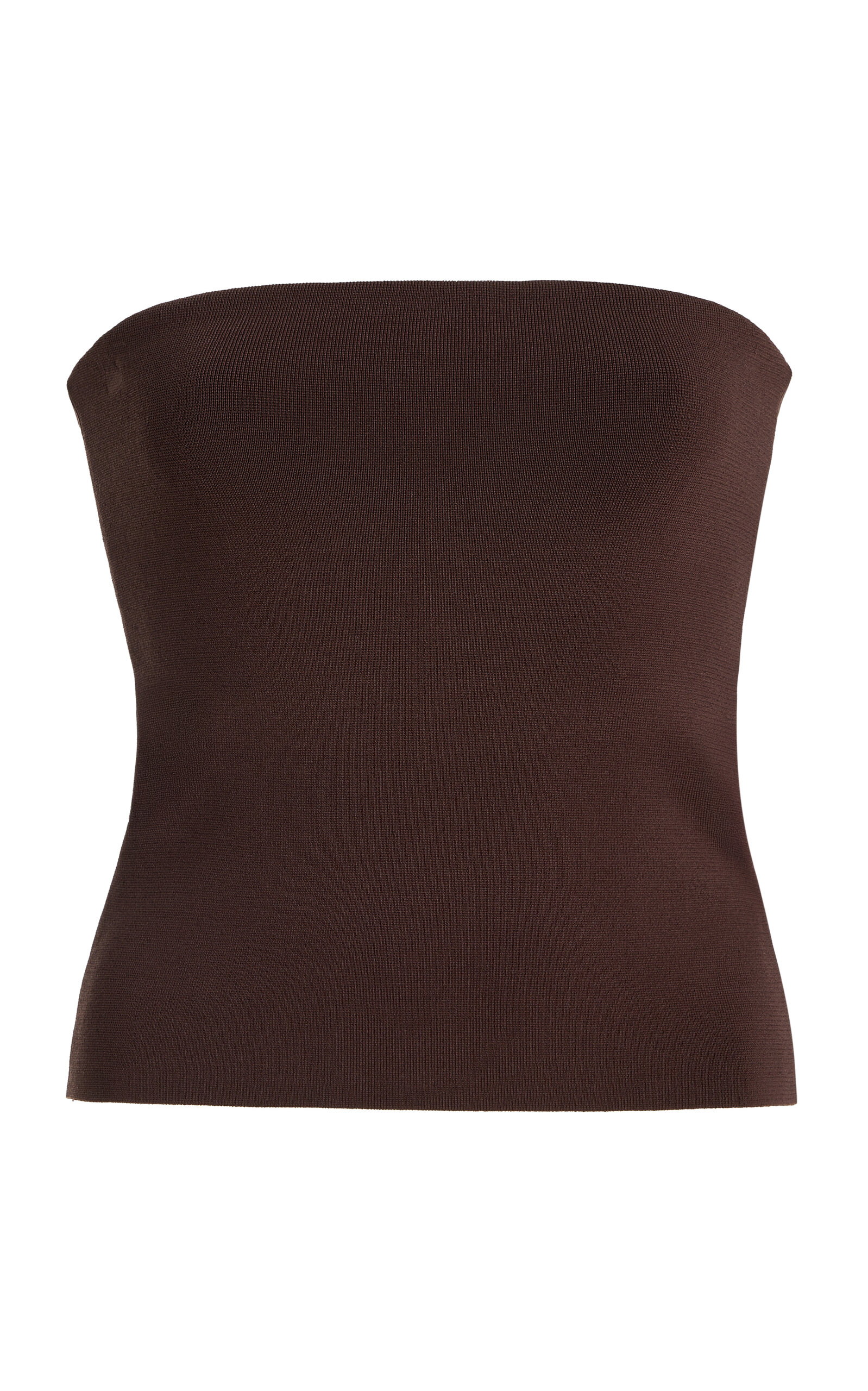 Dl1961 Instasculpt™ Fine Knit Tube Top In Brown