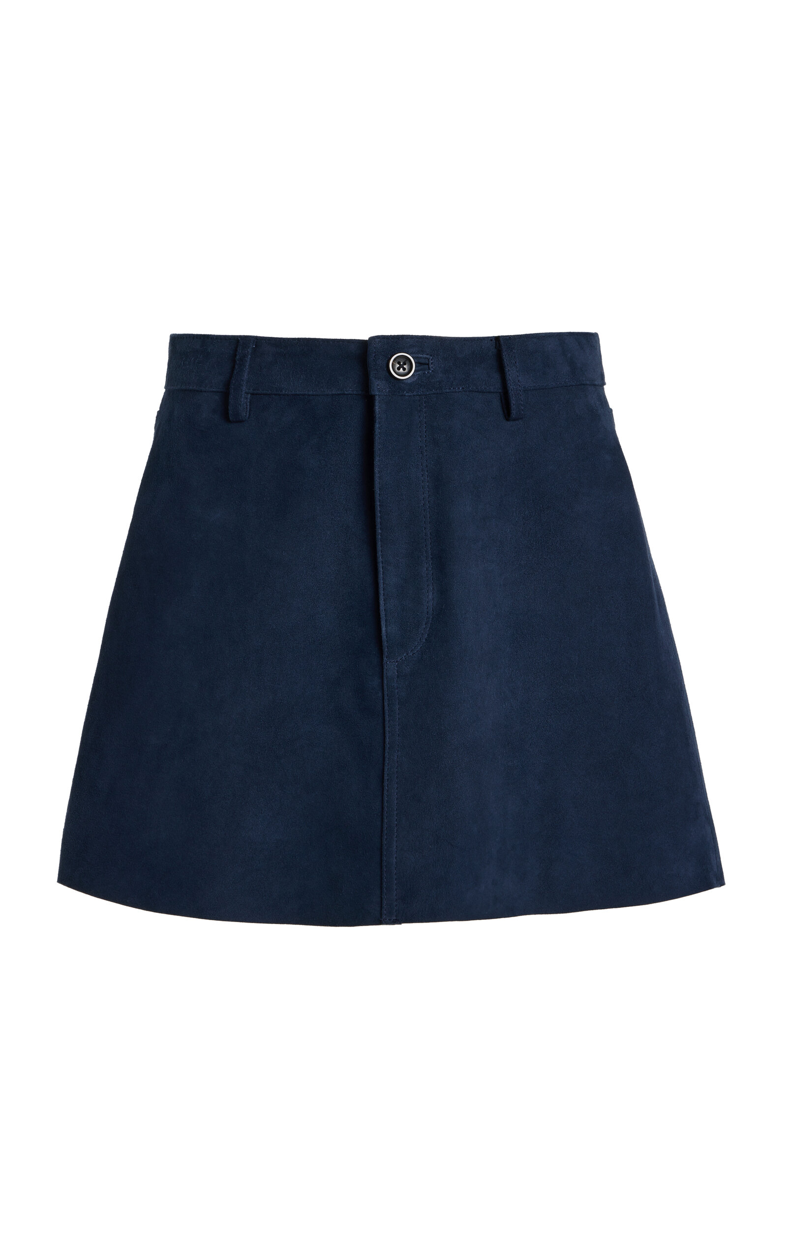 Dl1961 Alma Suede Mini Skirt In Blue