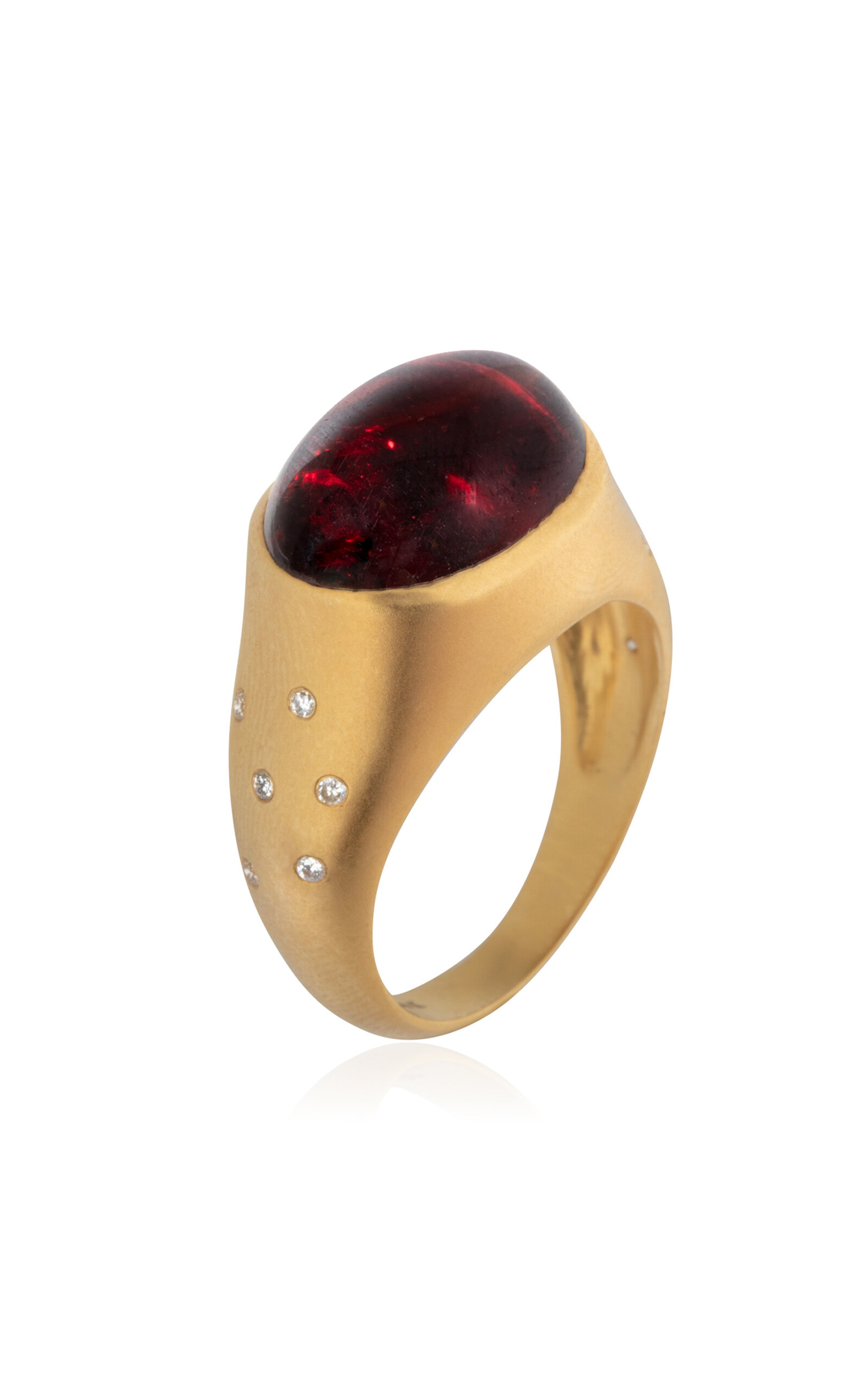 14k Gold Garnet Hydra Ring