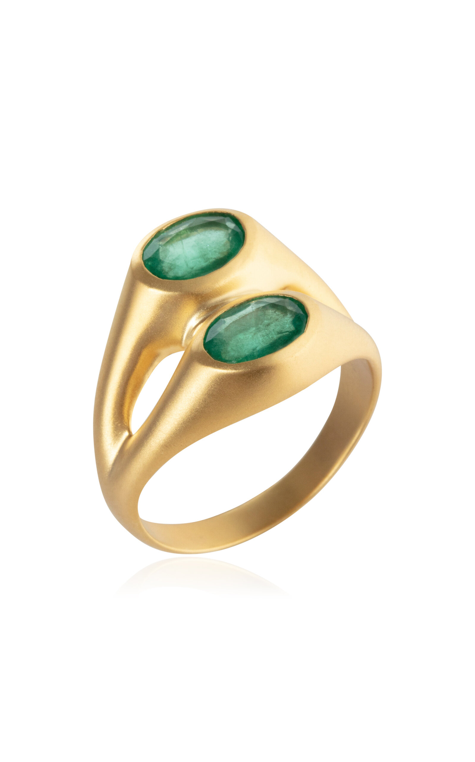 14k Gold Emerald Kylix Ring