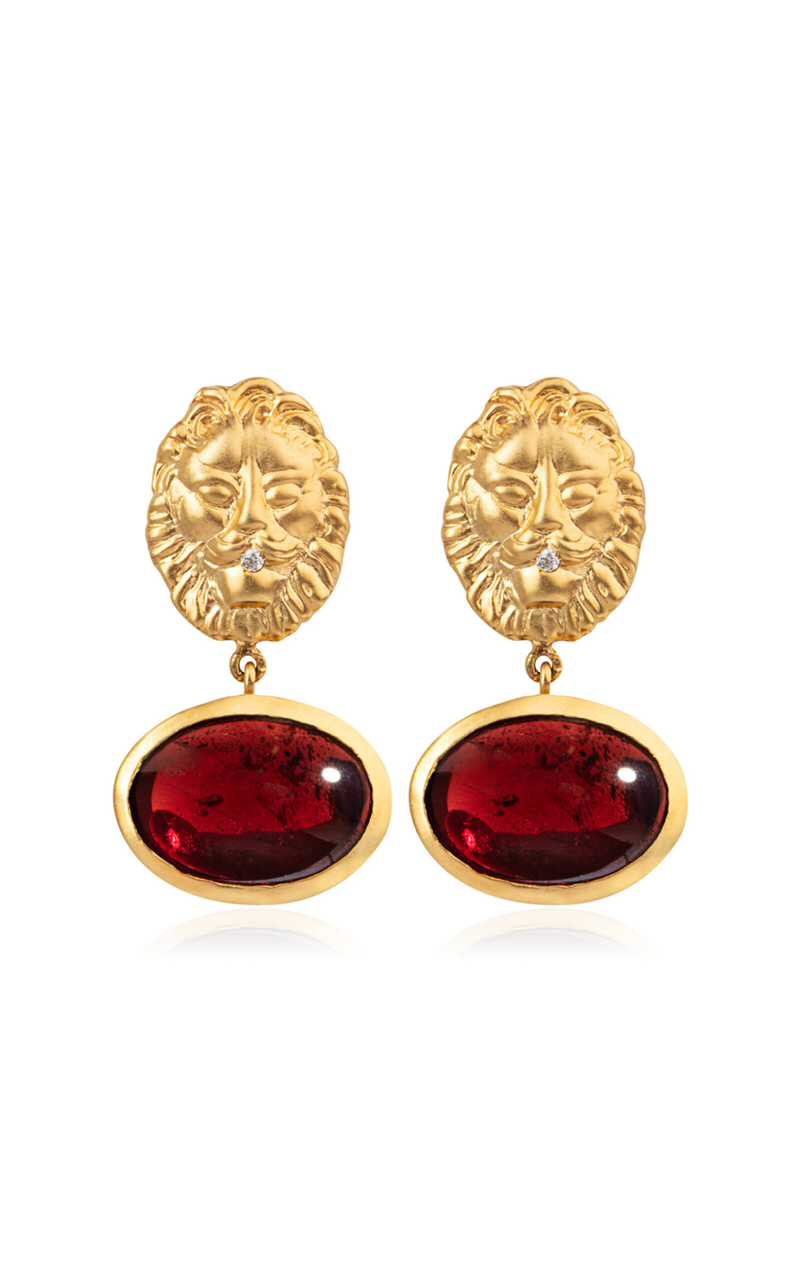 14k Gold Leo Earrings