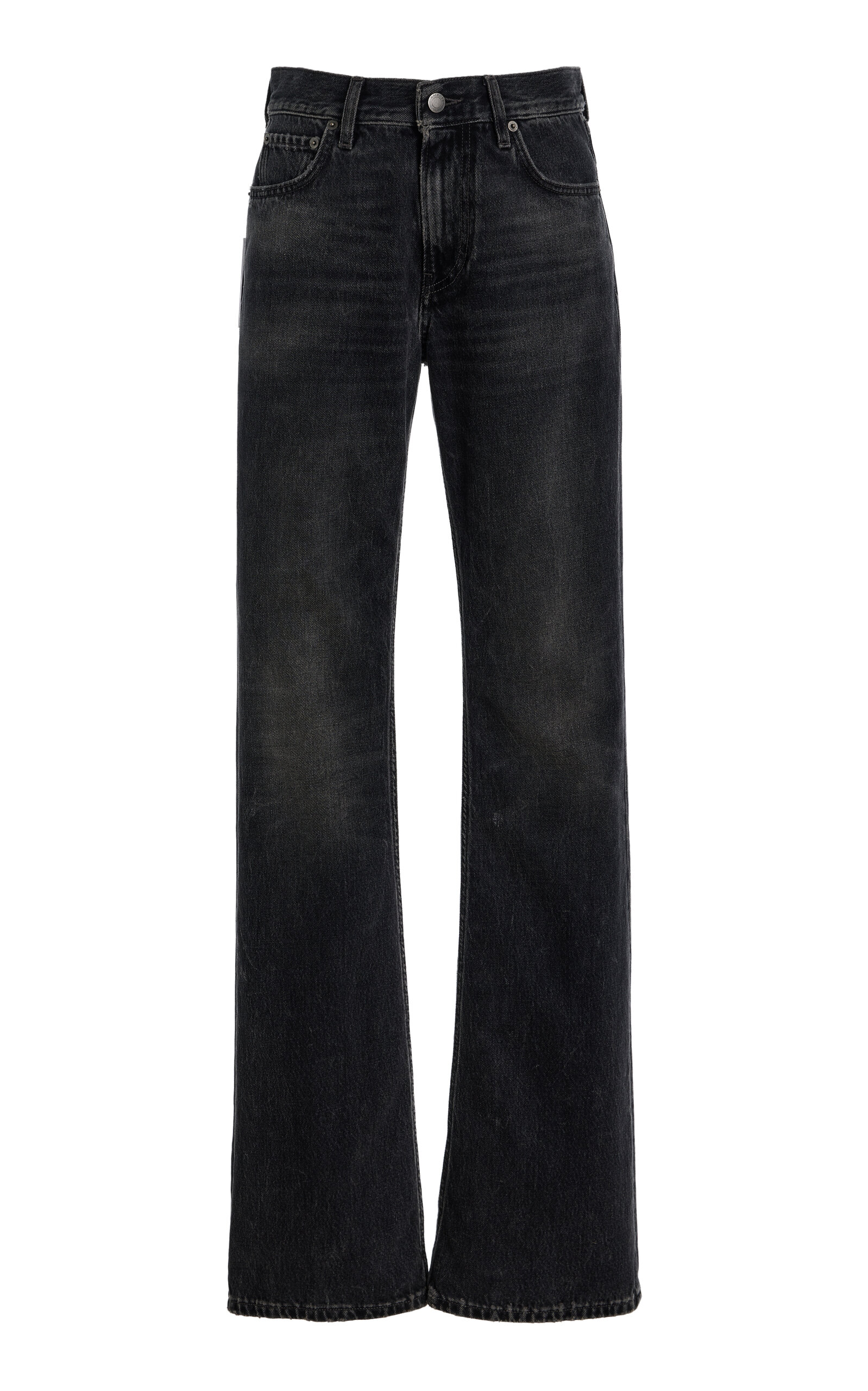 Haikure Flora Rigid High-rise Flared Jeans In Black